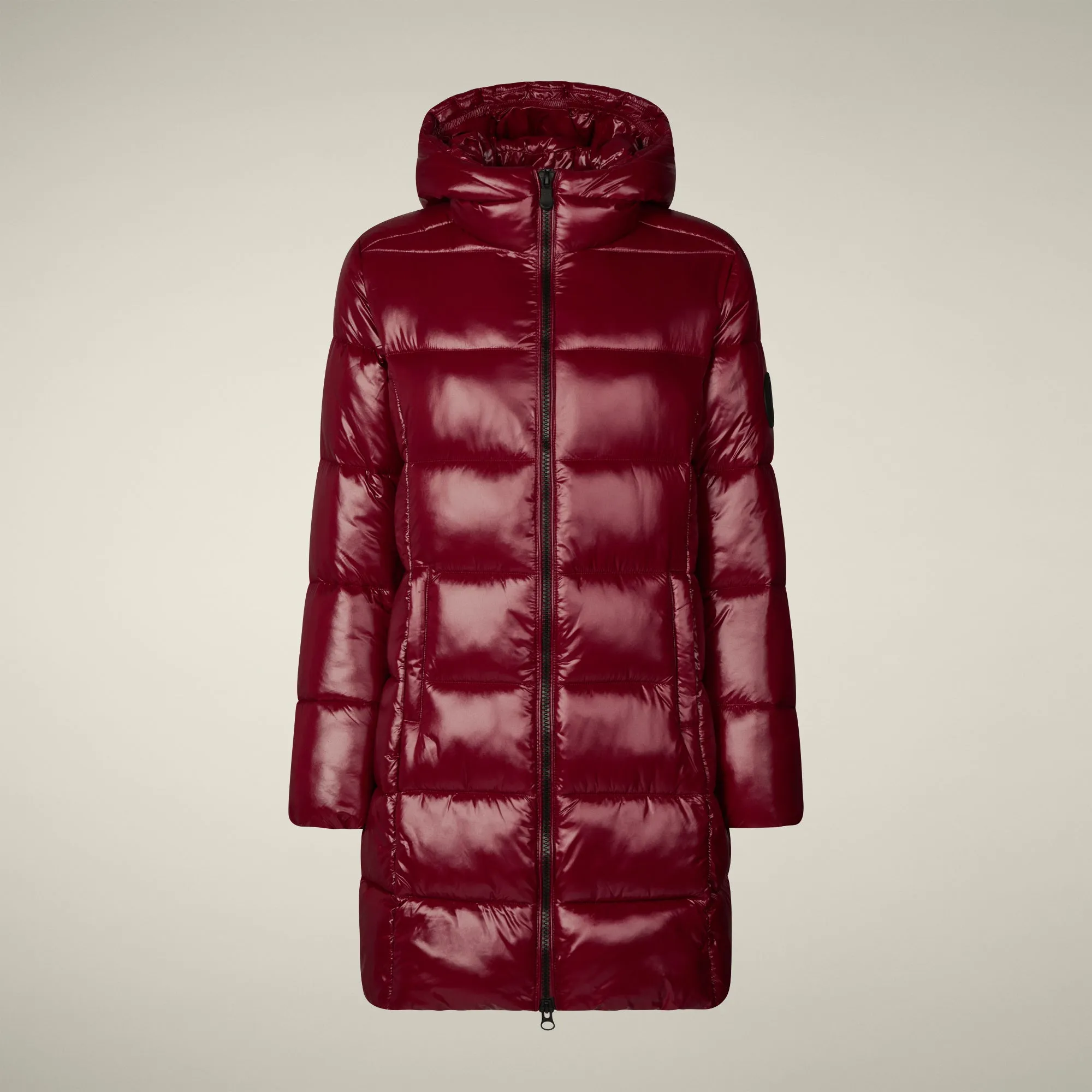 Women's Animal free puffer Coat ines in wine red sold by Save The Duck product image thumbnail 5