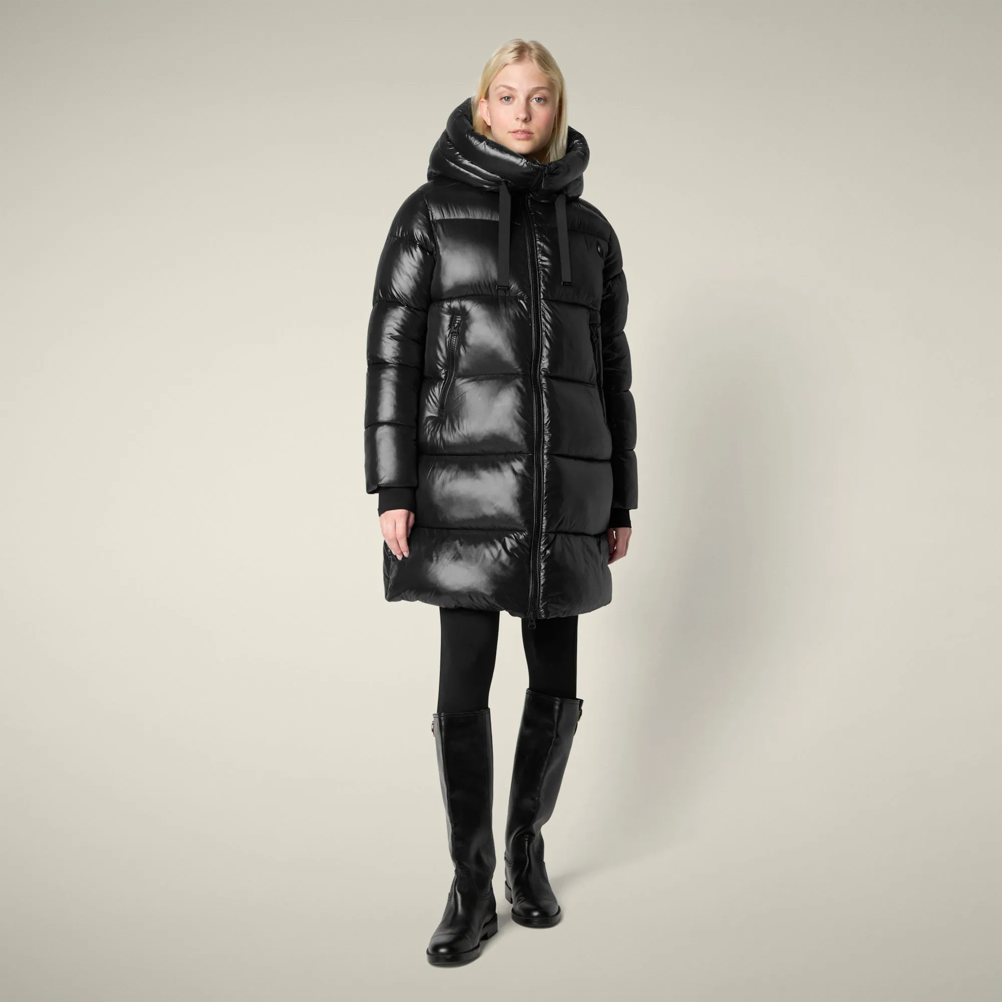 Women's Animal free puffer coat Isabel in black sold by Save The Duck product image thumbnail 2