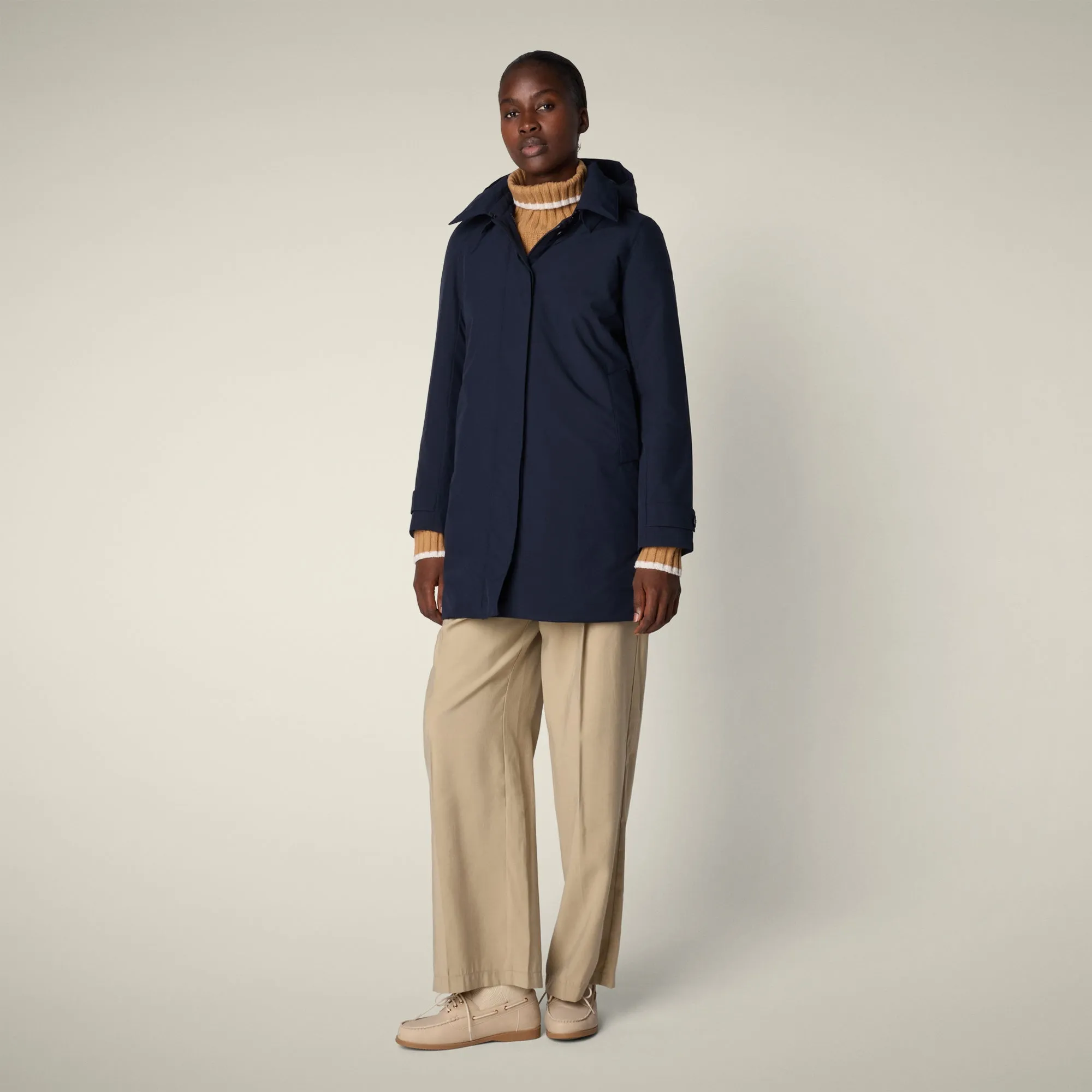 Women's Raincoat Embie in Blue Black sold by Save The Duck product image thumbnail 2