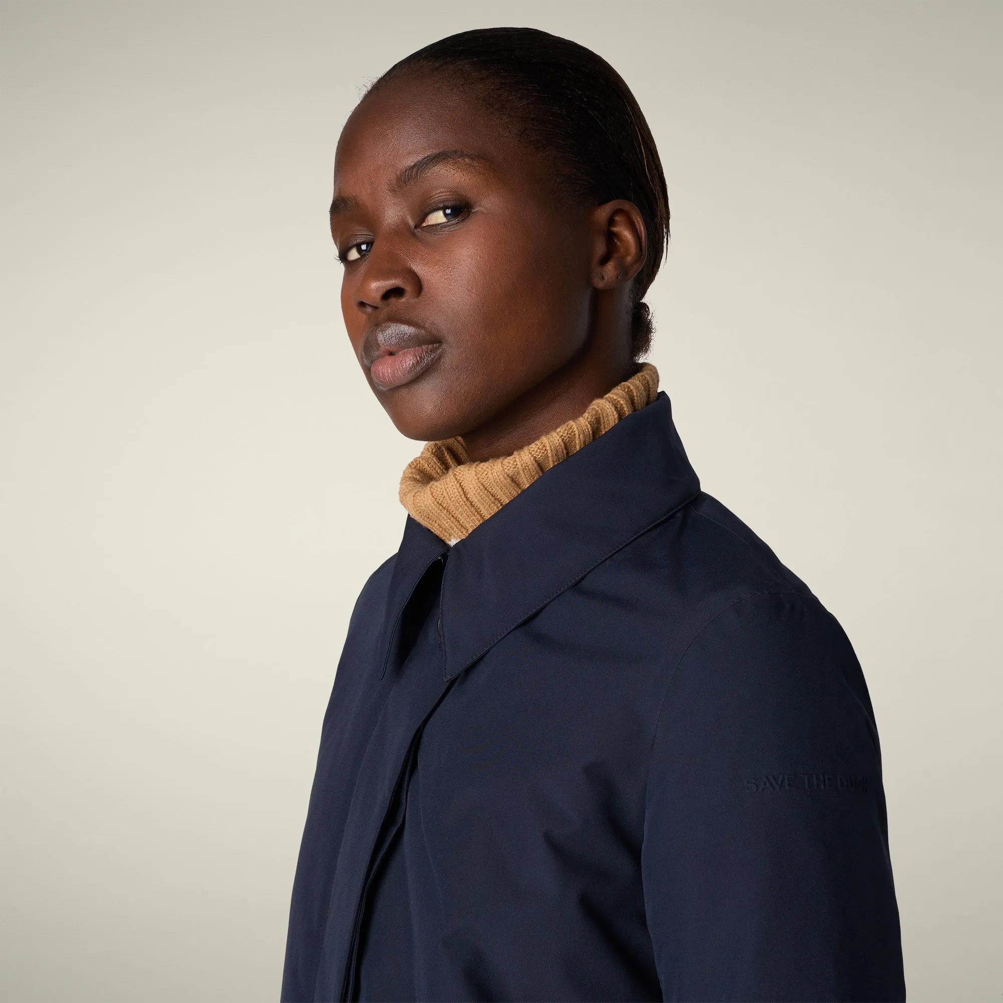 Women's Raincoat Embie in Blue Black sold by Save The Duck product image thumbnail 4