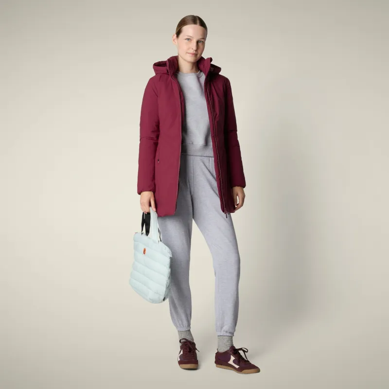 Women's Parka Rachel in Wine Red sold by Save The Duck