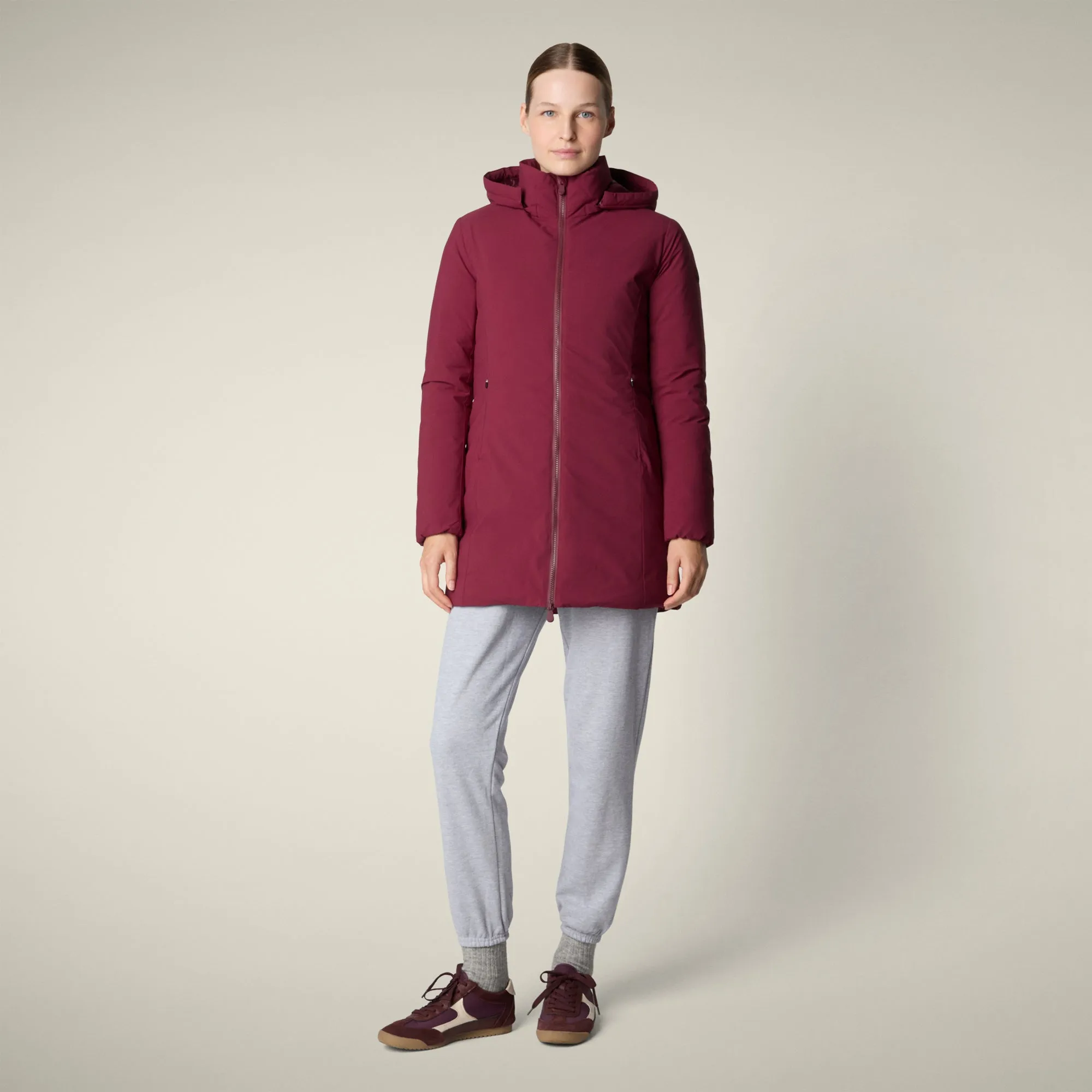 Women's Parka Rachel in Wine Red sold by Save The Duck product image thumbnail 2
