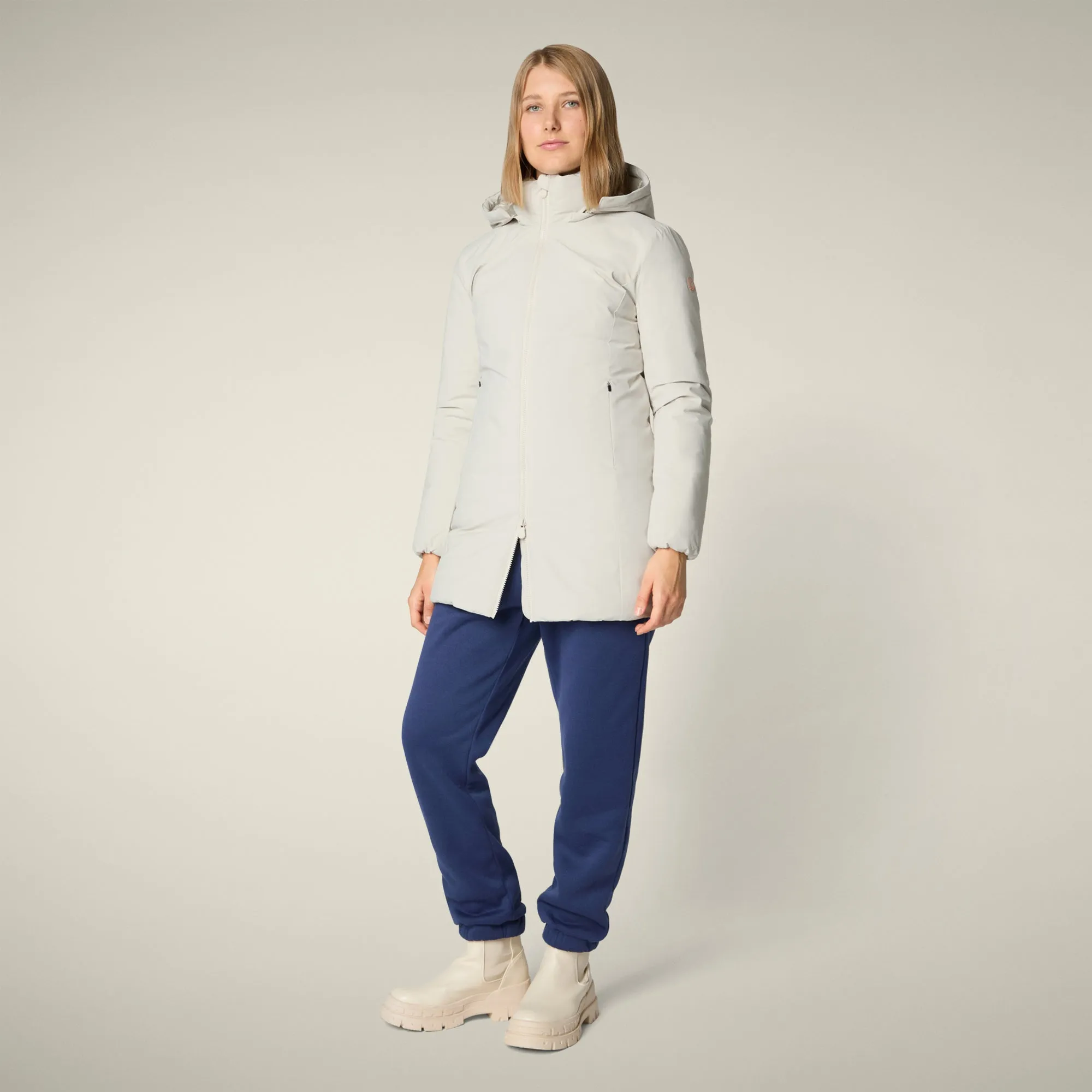 Women's Parka Rachel in Rainy Beige sold by Save The Duck product image thumbnail 2