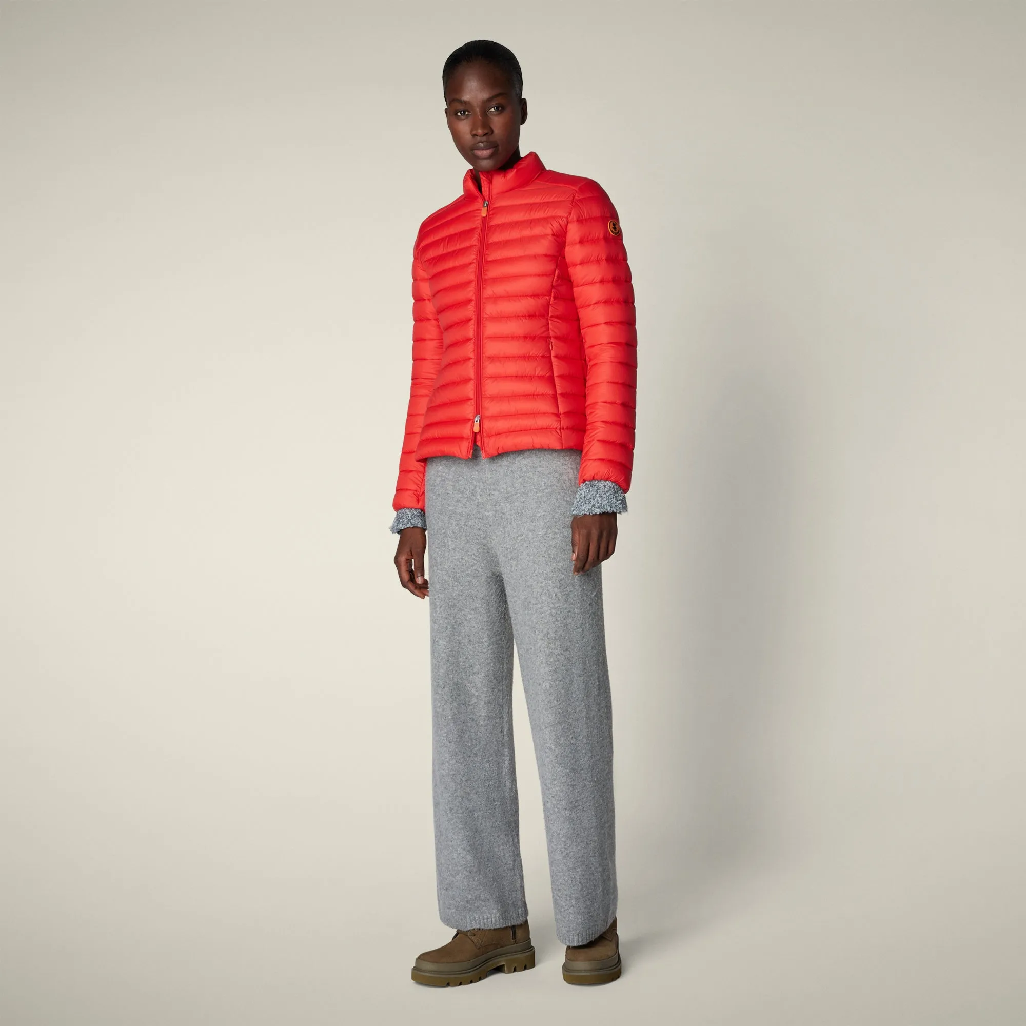 Women's animal free puffer jacket Carly in Fiery red sold by Save The Duck product image thumbnail 2