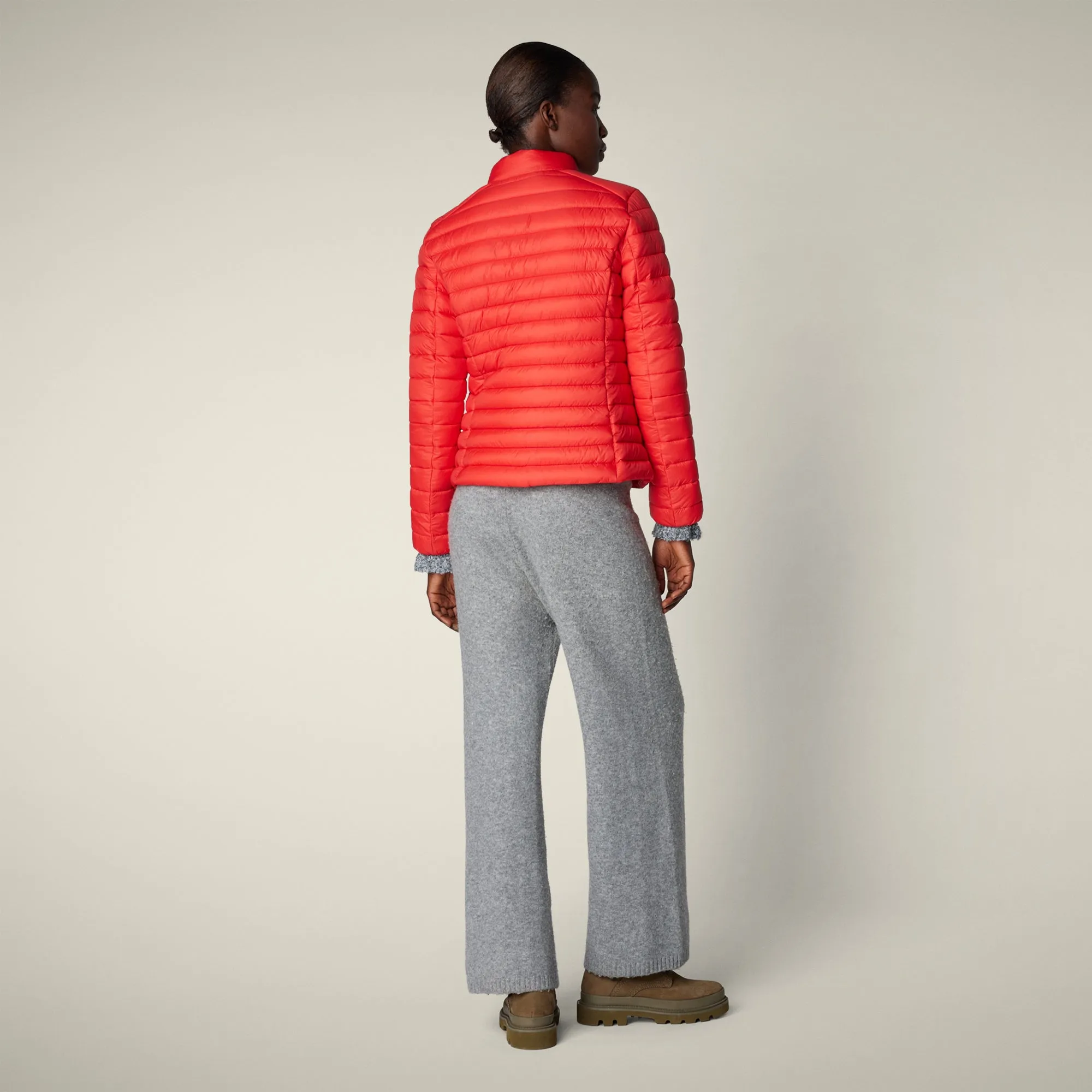 Women's animal free puffer jacket Carly in Fiery red sold by Save The Duck product image thumbnail 3