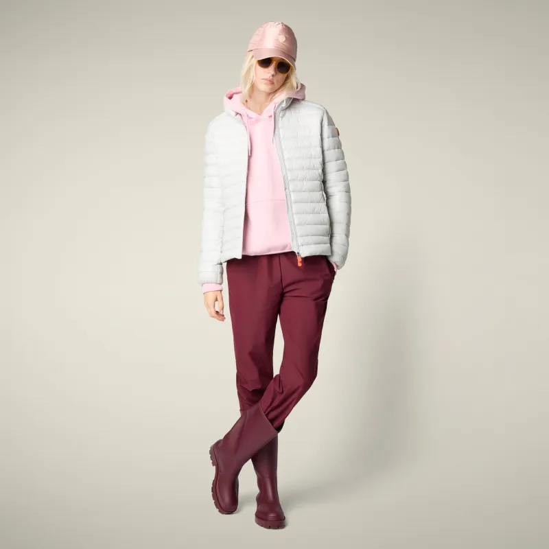 Women's Animal free puffer Jacket Carly in Frozen Grey sold by Save The Duck