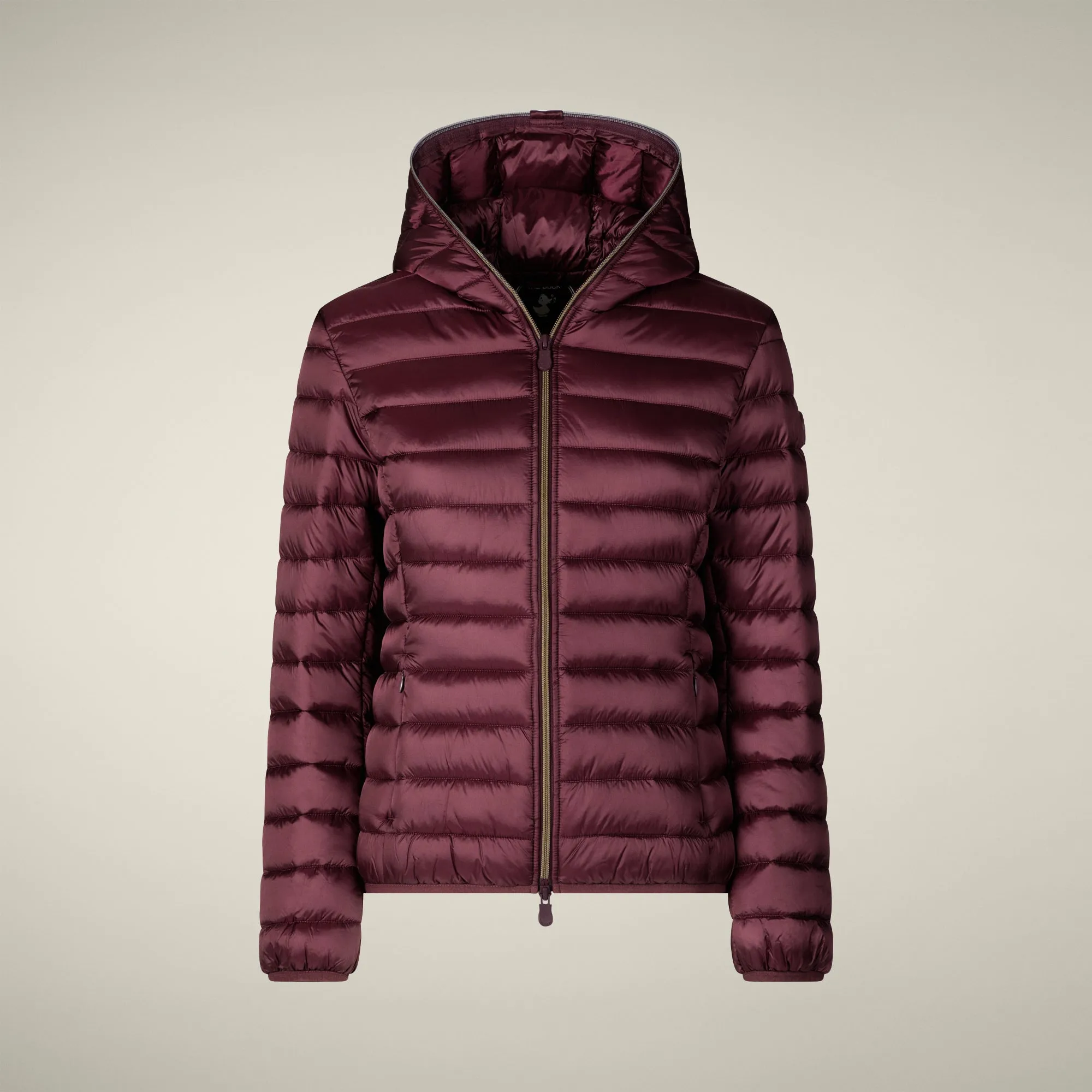 Women's animal free puffer jacket alexis in wine red sold by Save The Duck product image thumbnail 5