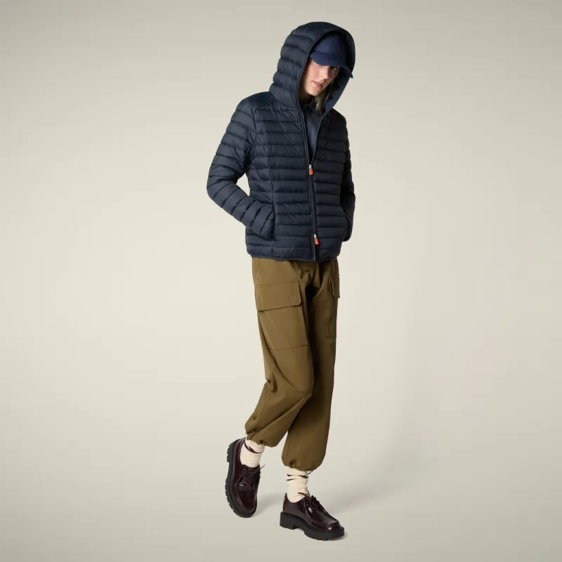 Women's Animal free puffer Jacket Daisy in Blue Black sold by Save The Duck