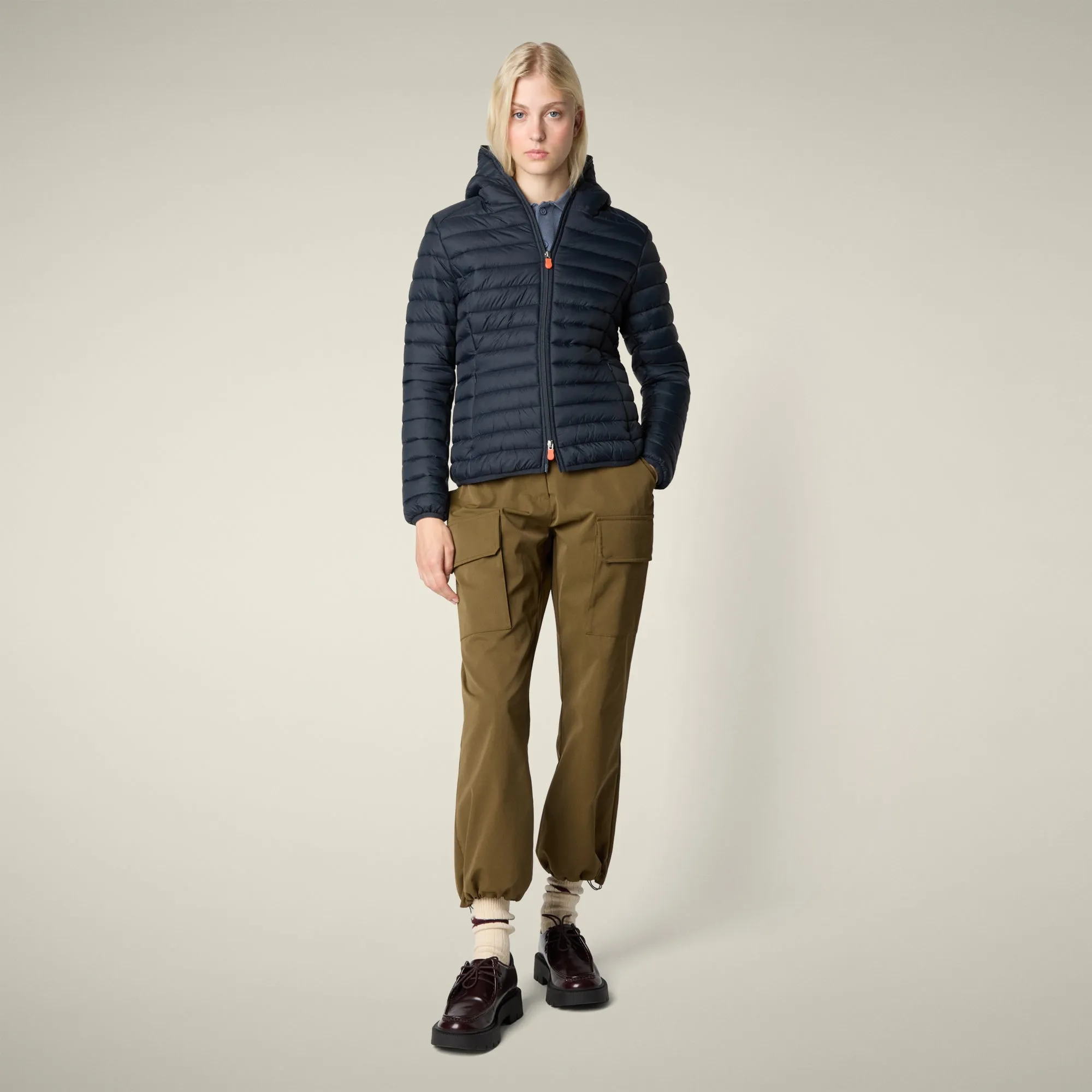 Women's Animal free puffer Jacket Daisy in Blue Black sold by Save The Duck product image thumbnail 2