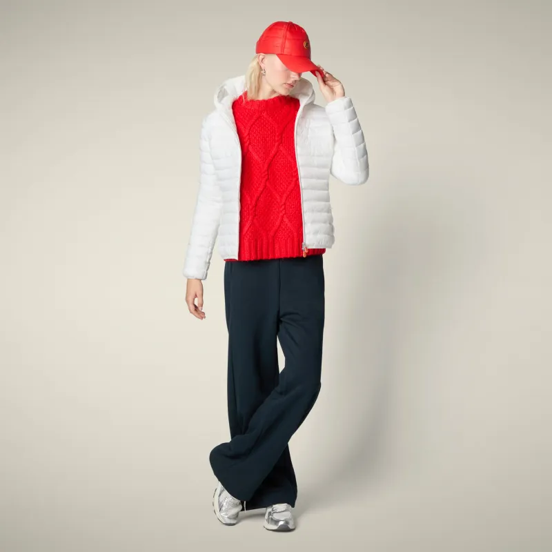 Women's Animal free puffer Jacket Daisy in Off White sold by Save The Duck