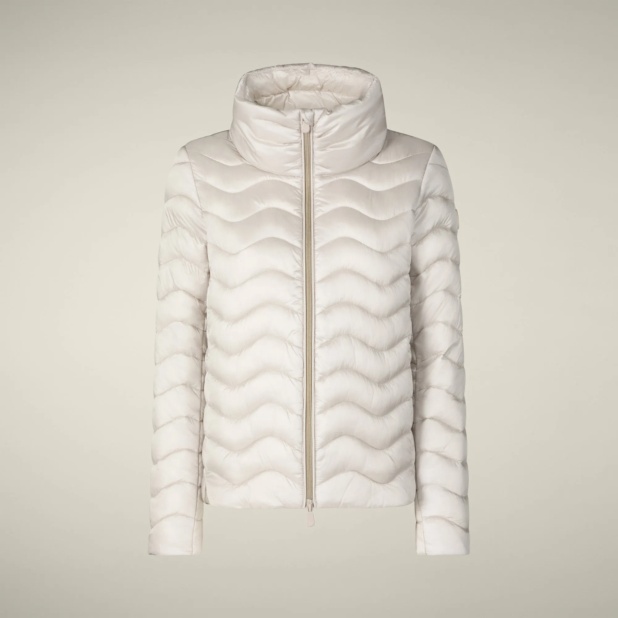 Women's Animal free puffer Jacket Peridot in Rainy Beige sold by Save The Duck product image thumbnail 5