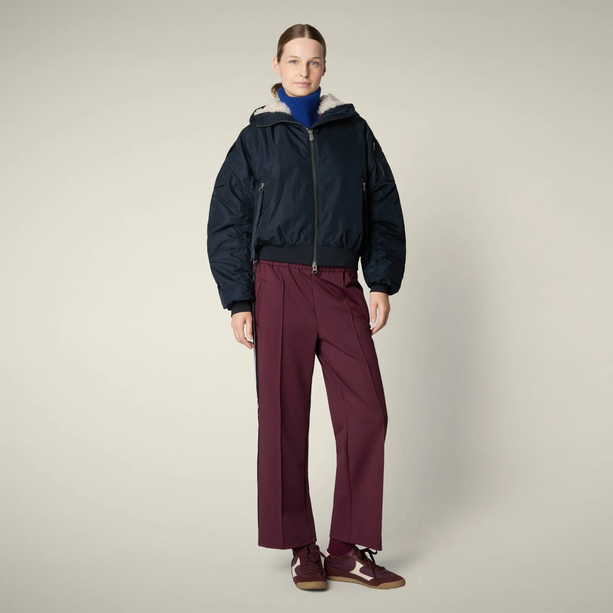 Women's bomber jacket Gaga in blue black sold by Save The Duck product image thumbnail 2