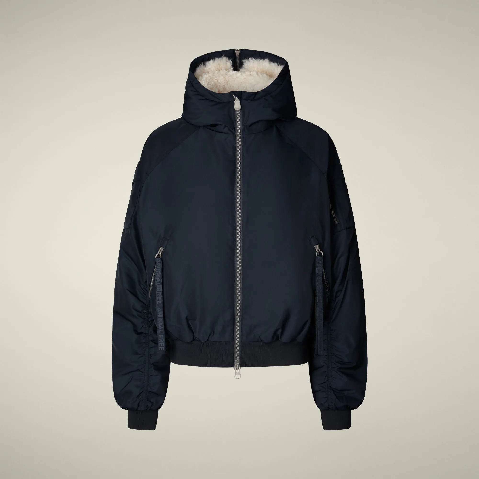 Women's bomber jacket Gaga in blue black sold by Save The Duck product image thumbnail 5