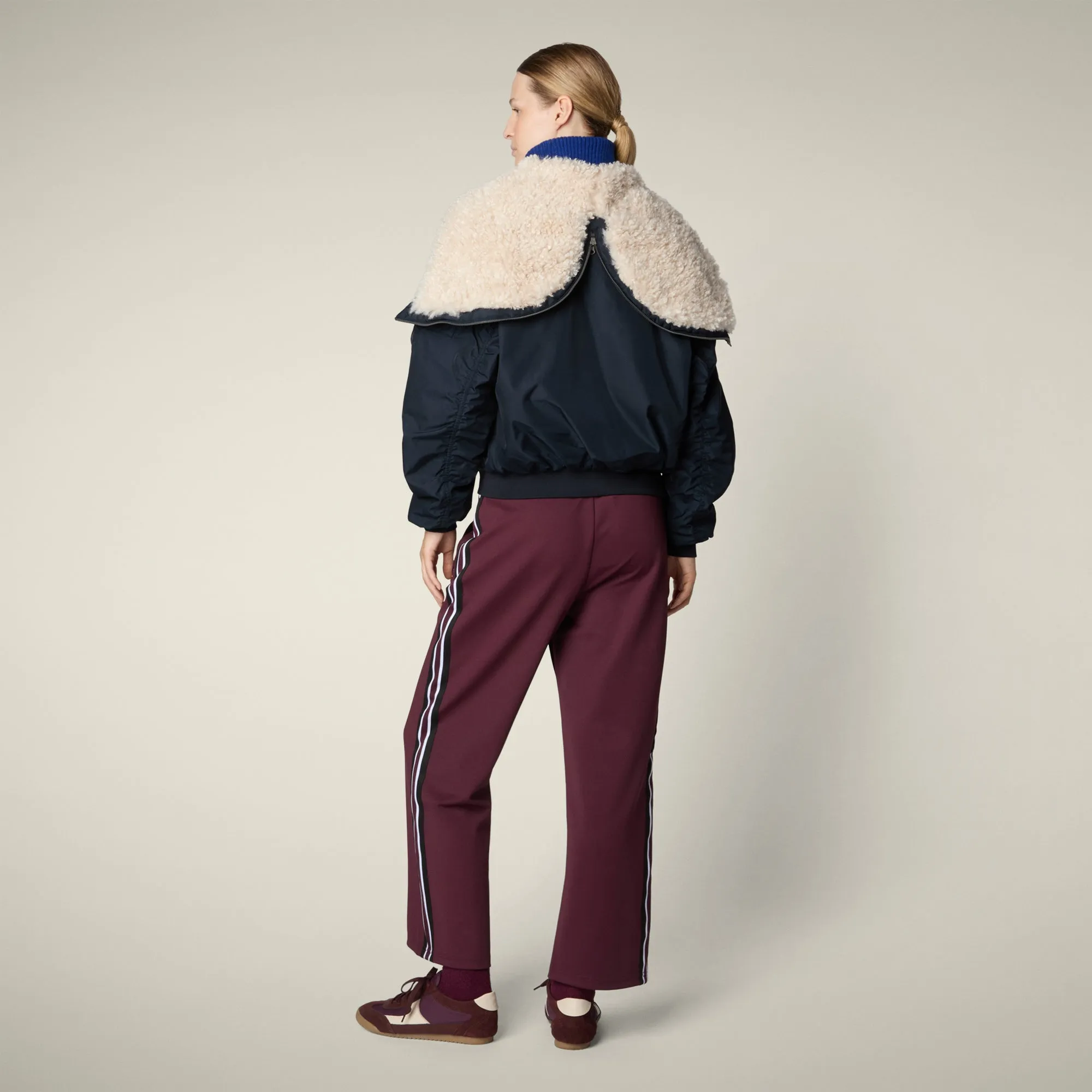 Women's bomber jacket Gaga in blue black sold by Save The Duck product image thumbnail 3