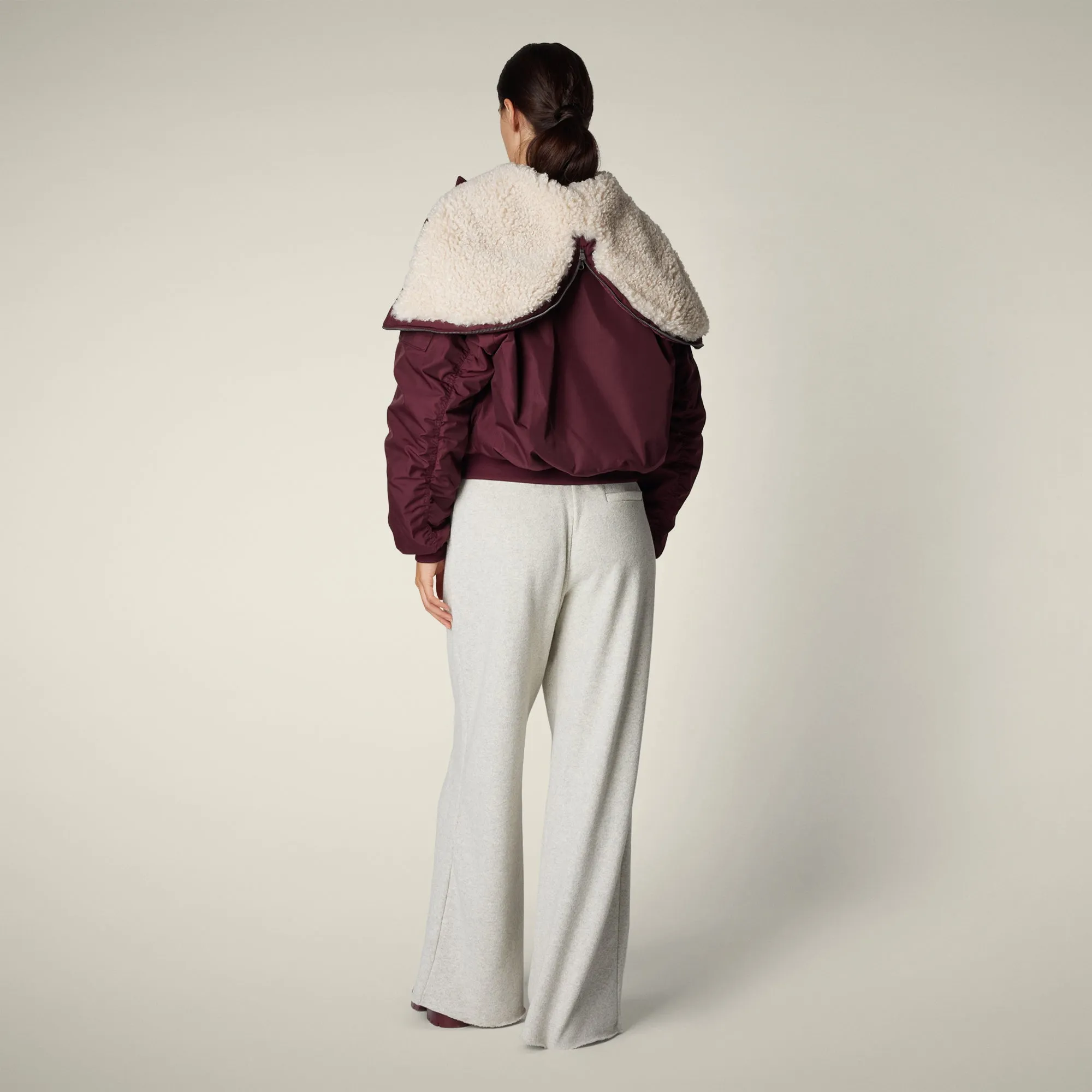 Women's bomber jacket Gaga in wine red sold by Save The Duck product image thumbnail 3