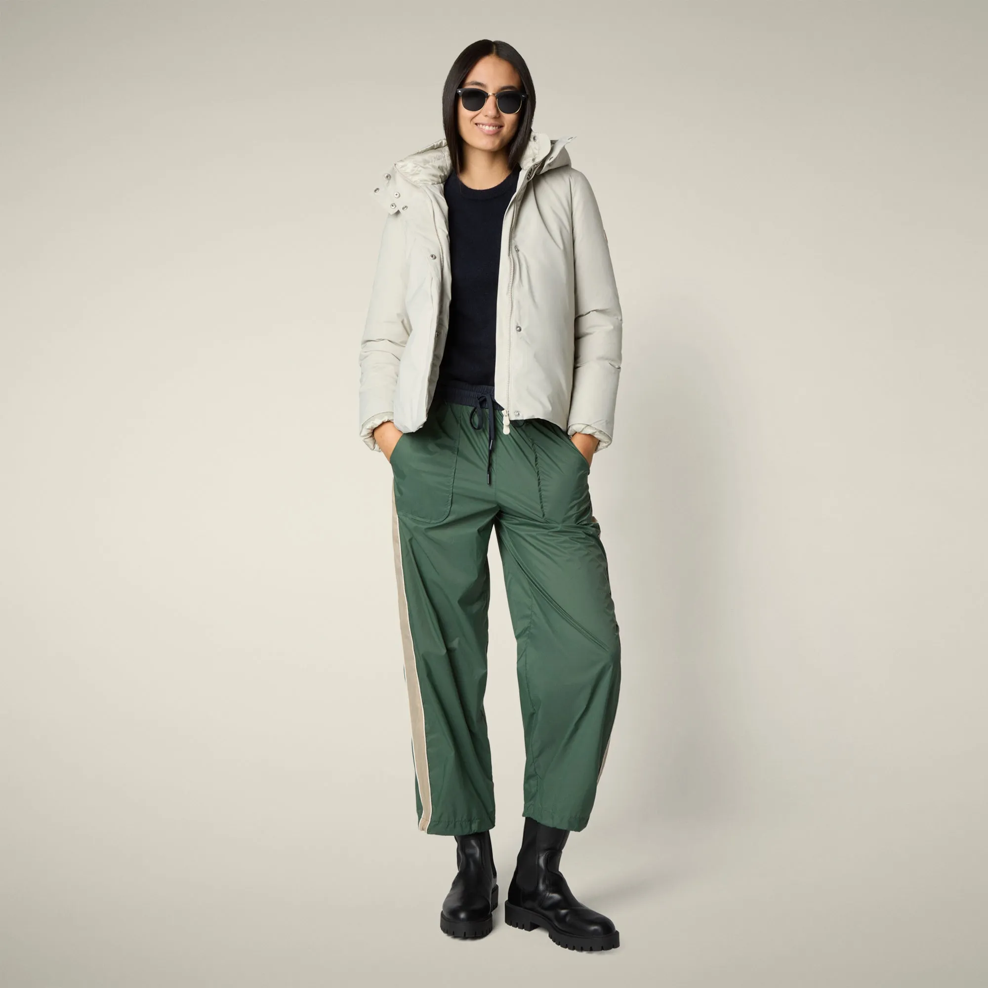 Women's Jacket Elaine in Rainy Beige sold by Save The Duck