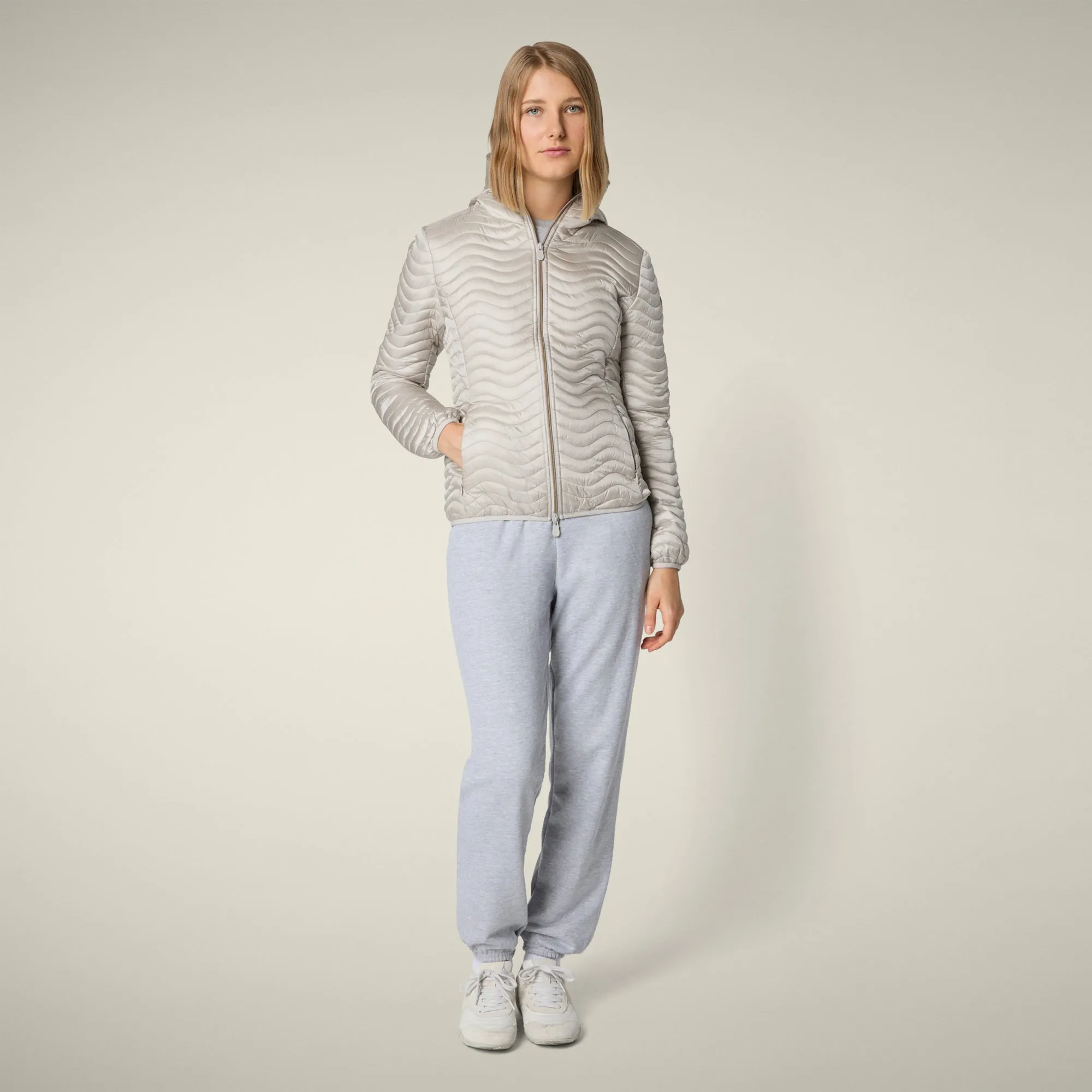 Women's Animal free puffer jacket Melody in beige sold by Save The Duck product image thumbnail 2