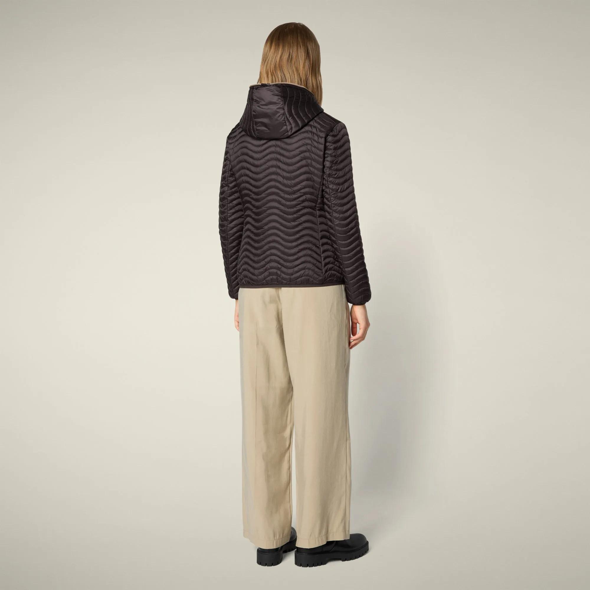 Women's Animal free puffer jacket Melody in brown black sold by Save The Duck product image thumbnail 3