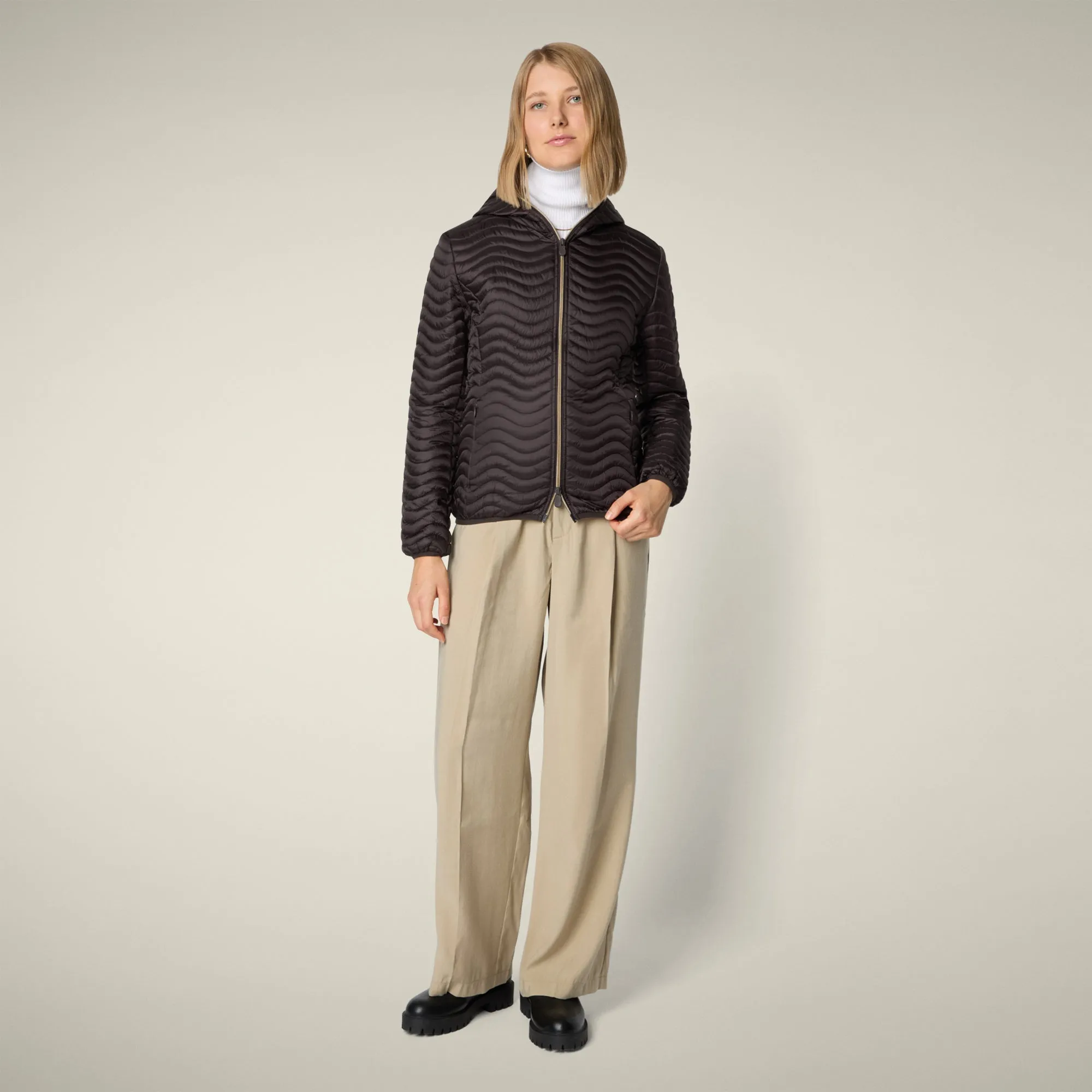 Women's Animal free puffer jacket Melody in brown black sold by Save The Duck product image thumbnail 2