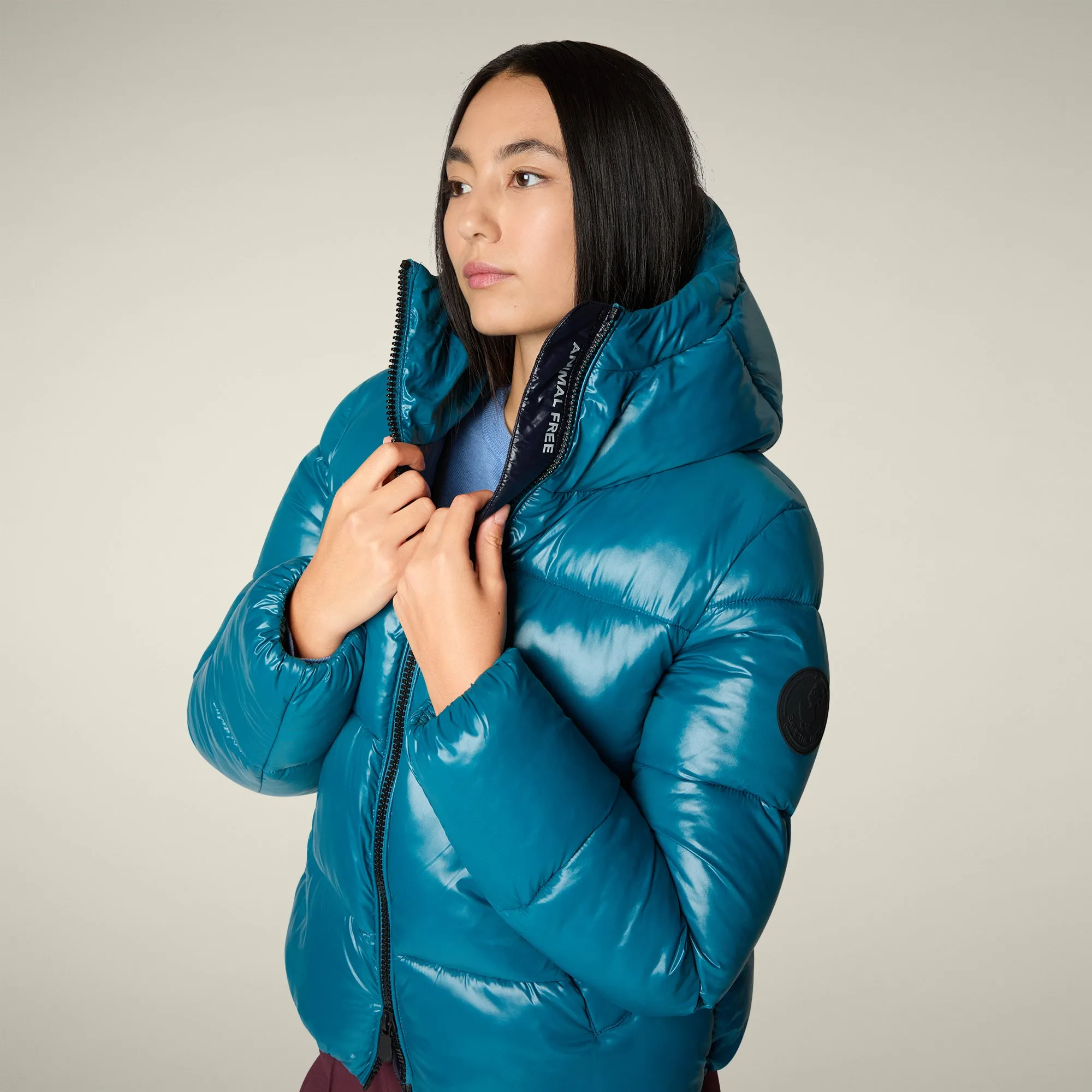Women's Animal free puffer Jacket Biddy in Horizon Blue sold by Save The Duck product image thumbnail 4