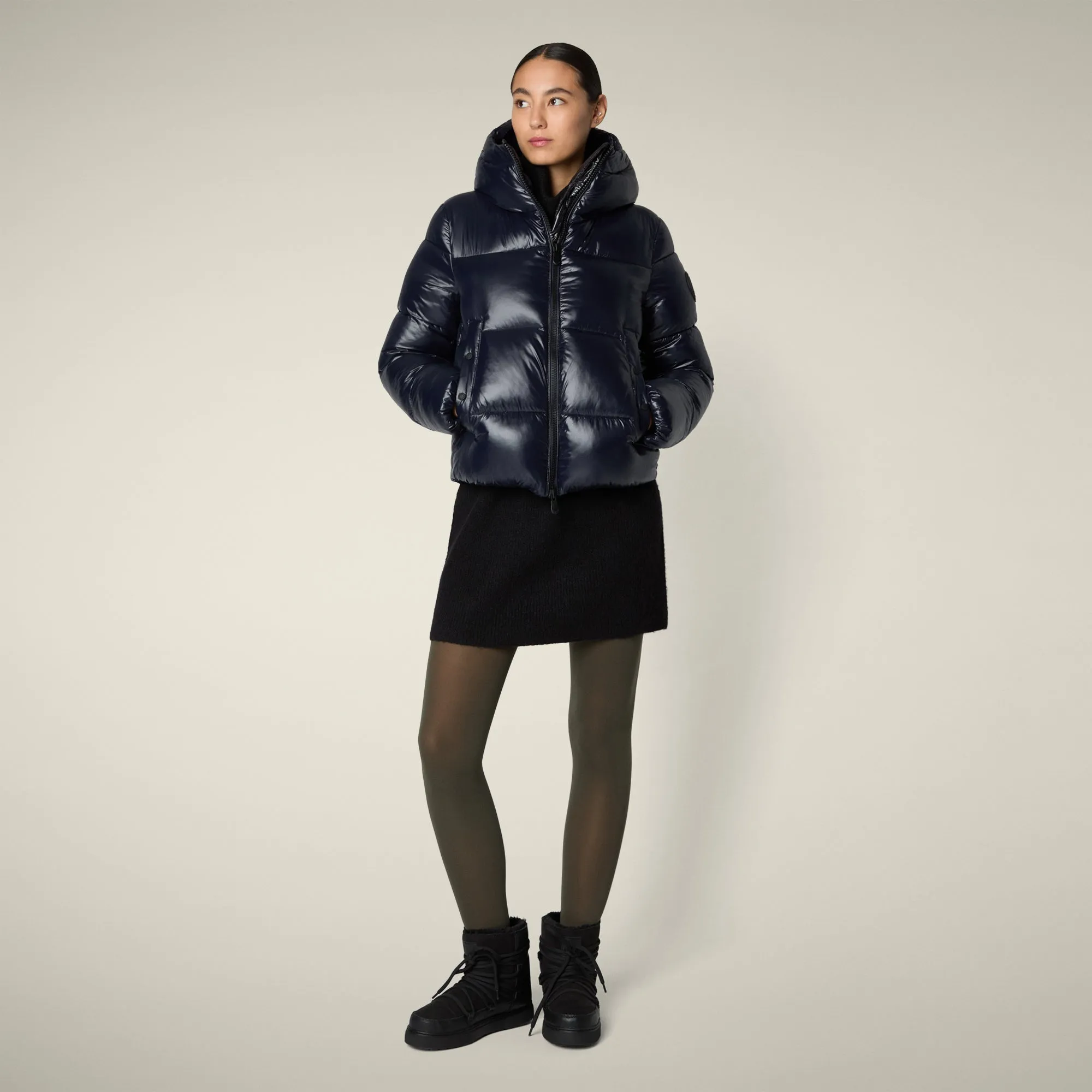 Women's Animal free puffer Jacket Biddy in Blue Black sold by Save The Duck product image thumbnail 2