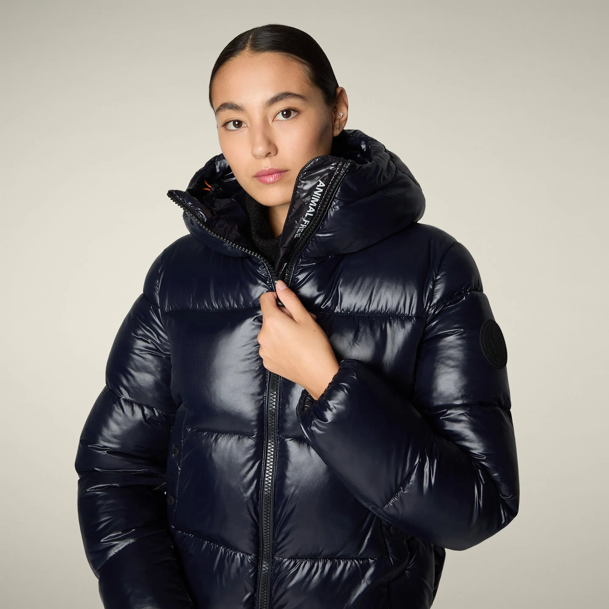 Women's Animal free puffer Jacket Biddy in Blue Black sold by Save The Duck product image thumbnail 4