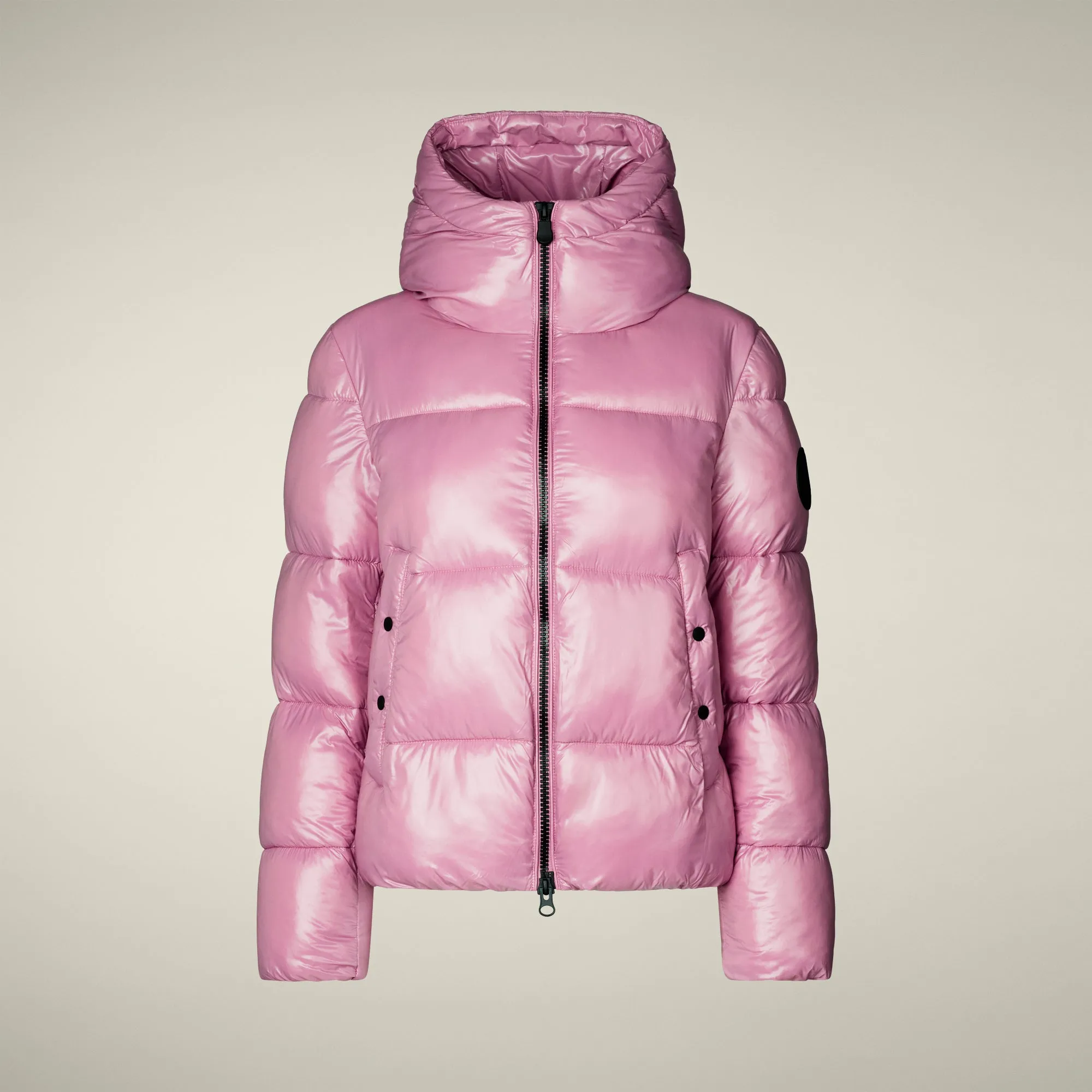 Women's animal free puffer jacket biddy in wild orchid sold by Save The Duck product image thumbnail 5