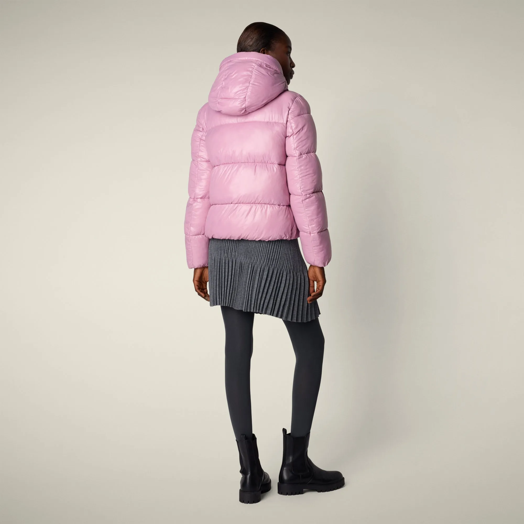 Women's animal free puffer jacket biddy in wild orchid sold by Save The Duck product image thumbnail 3