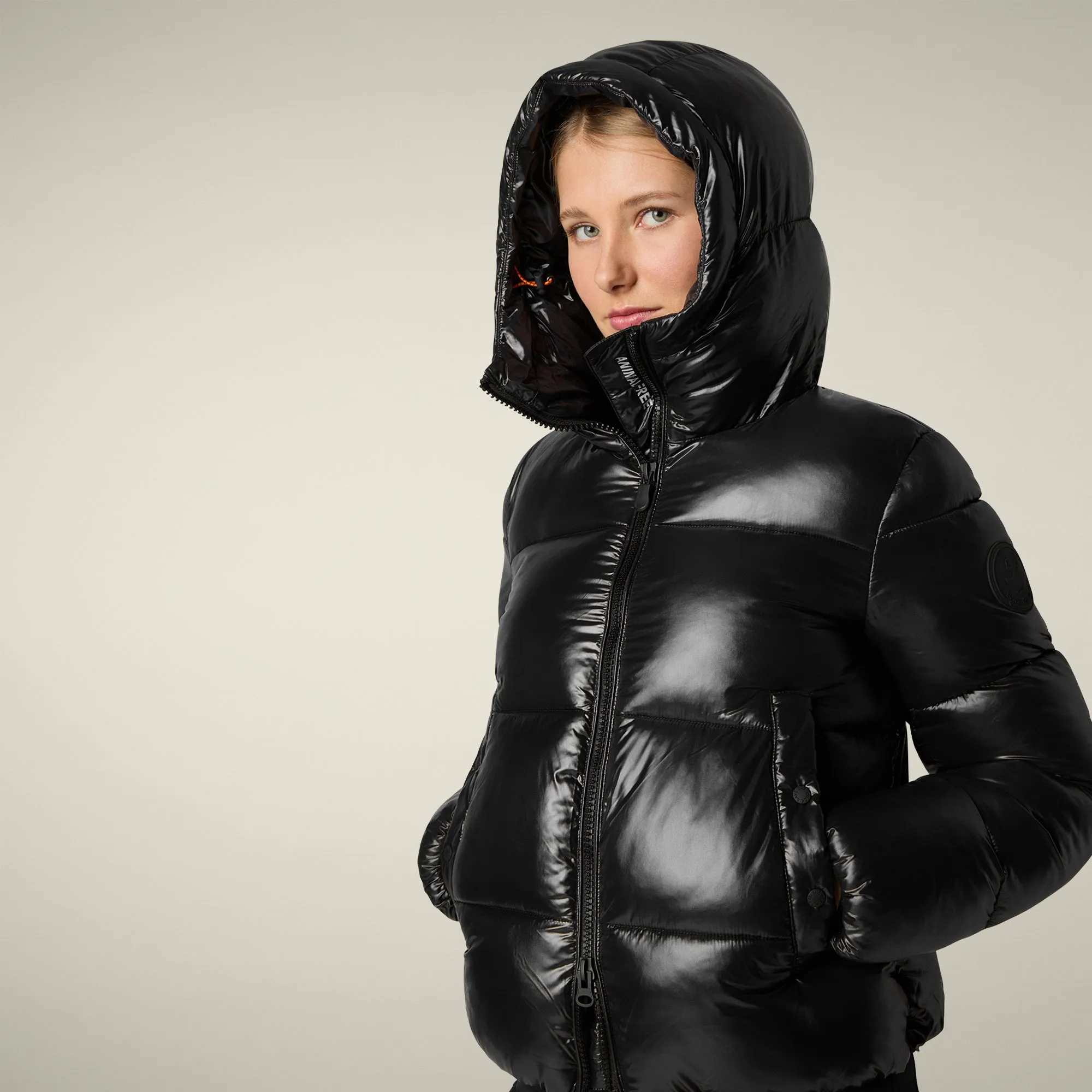 Women's Animal free puffer Jacket Biddy in Black sold by Save The Duck product image thumbnail 4