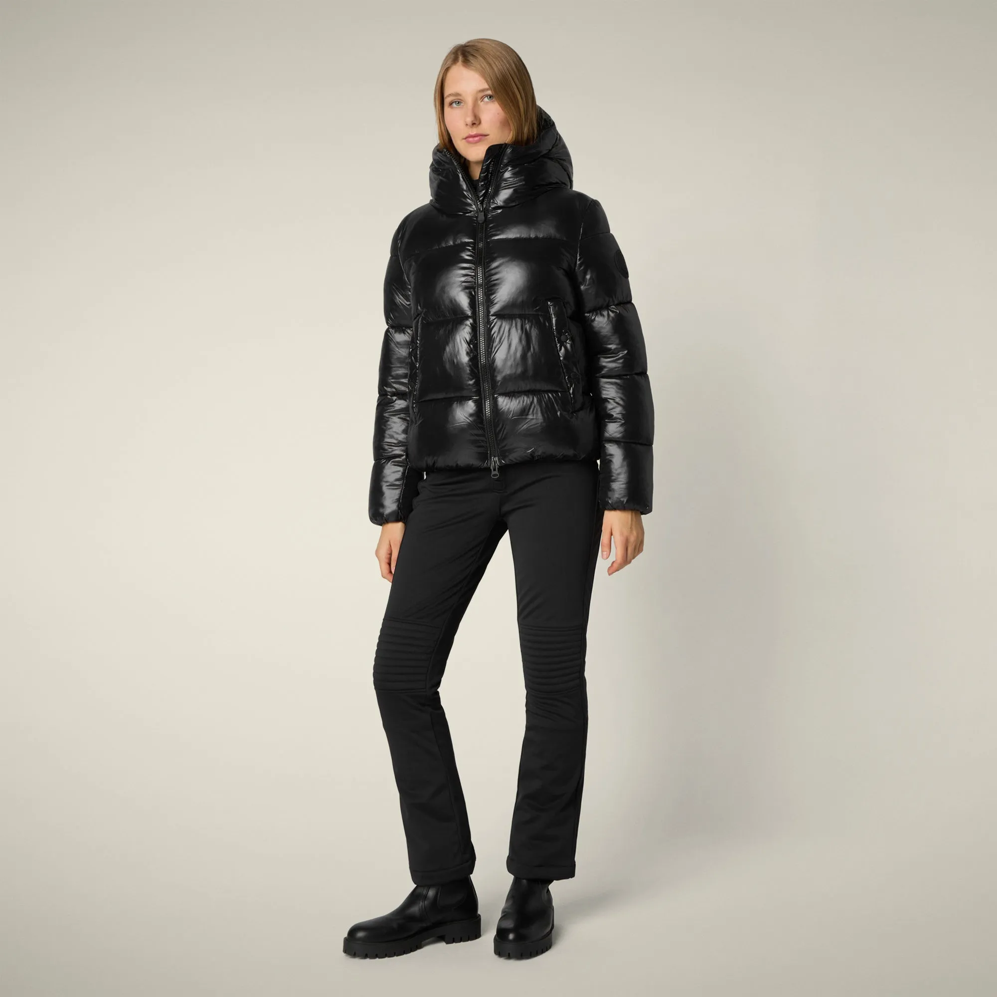 Women's Animal free puffer Jacket Biddy in Black sold by Save The Duck
