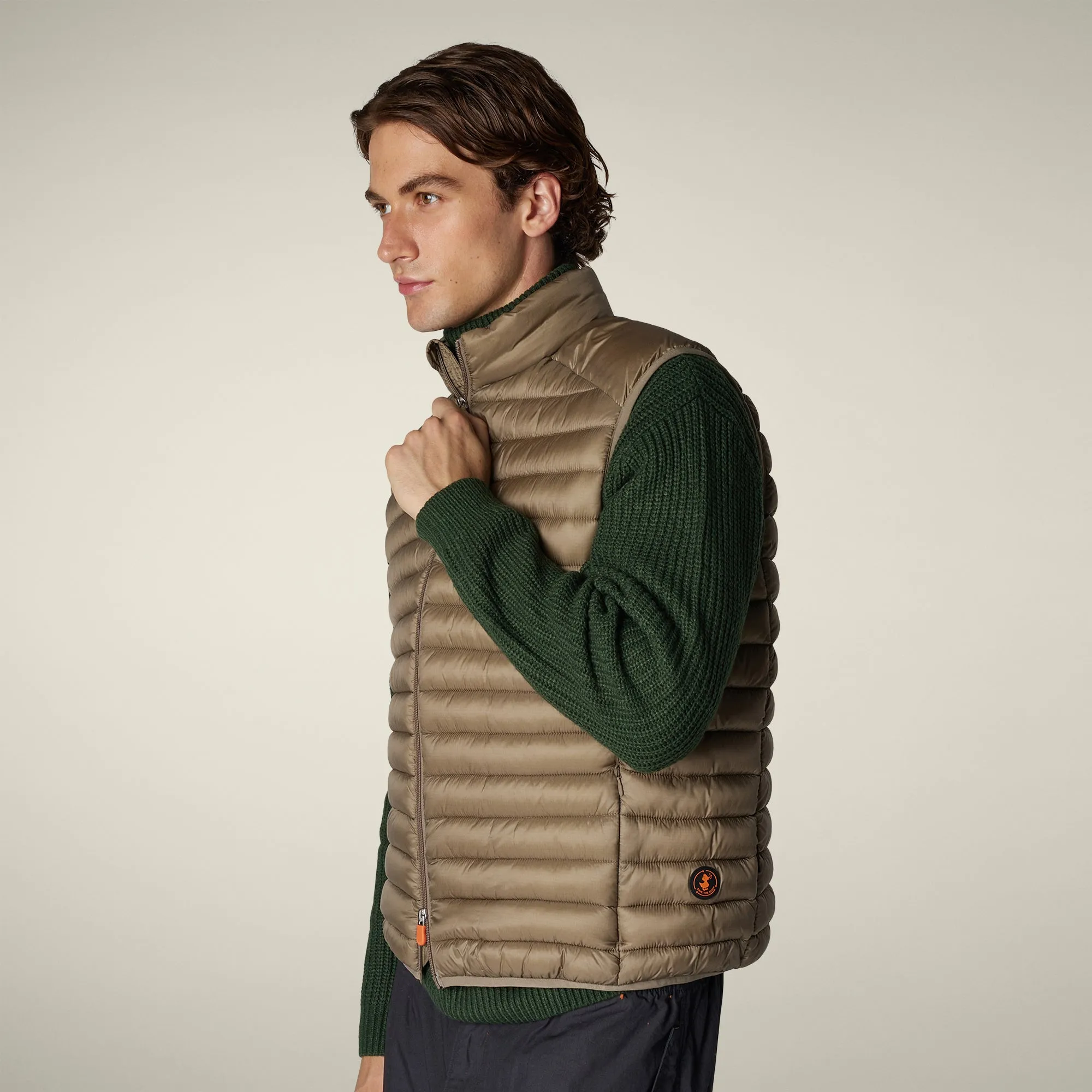 Men's Puffer Vest Danny in elephant grey sold by Save The Duck product image thumbnail 4