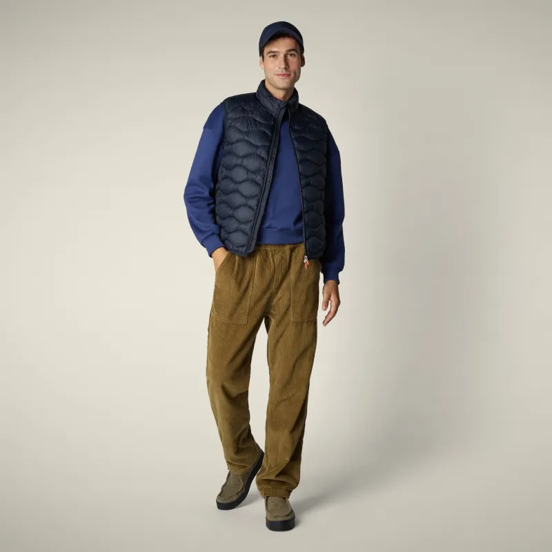 Men's Puffer Vest Tide in blue black sold by Save The Duck