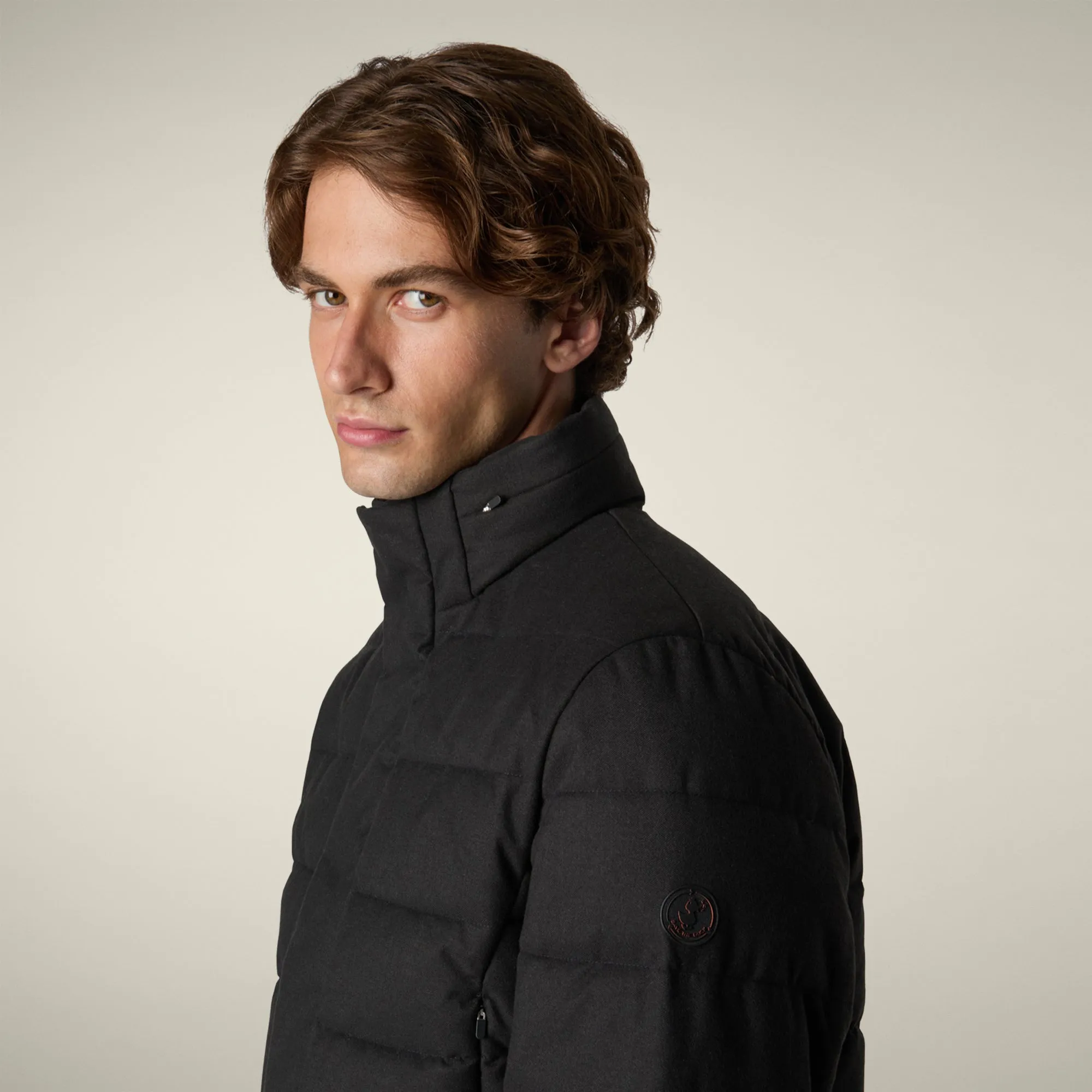 Men's animal free puffer gordon in black melange sold by Save The Duck product image thumbnail 4