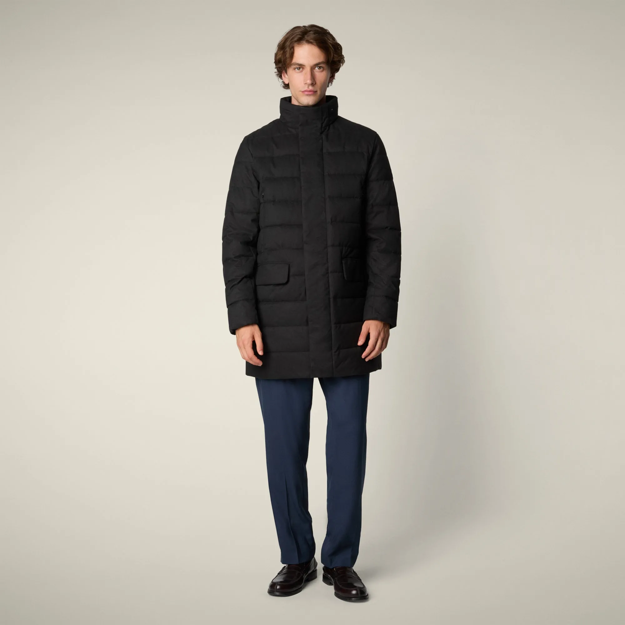 Men's animal free puffer gordon in black melange sold by Save The Duck product image thumbnail 2