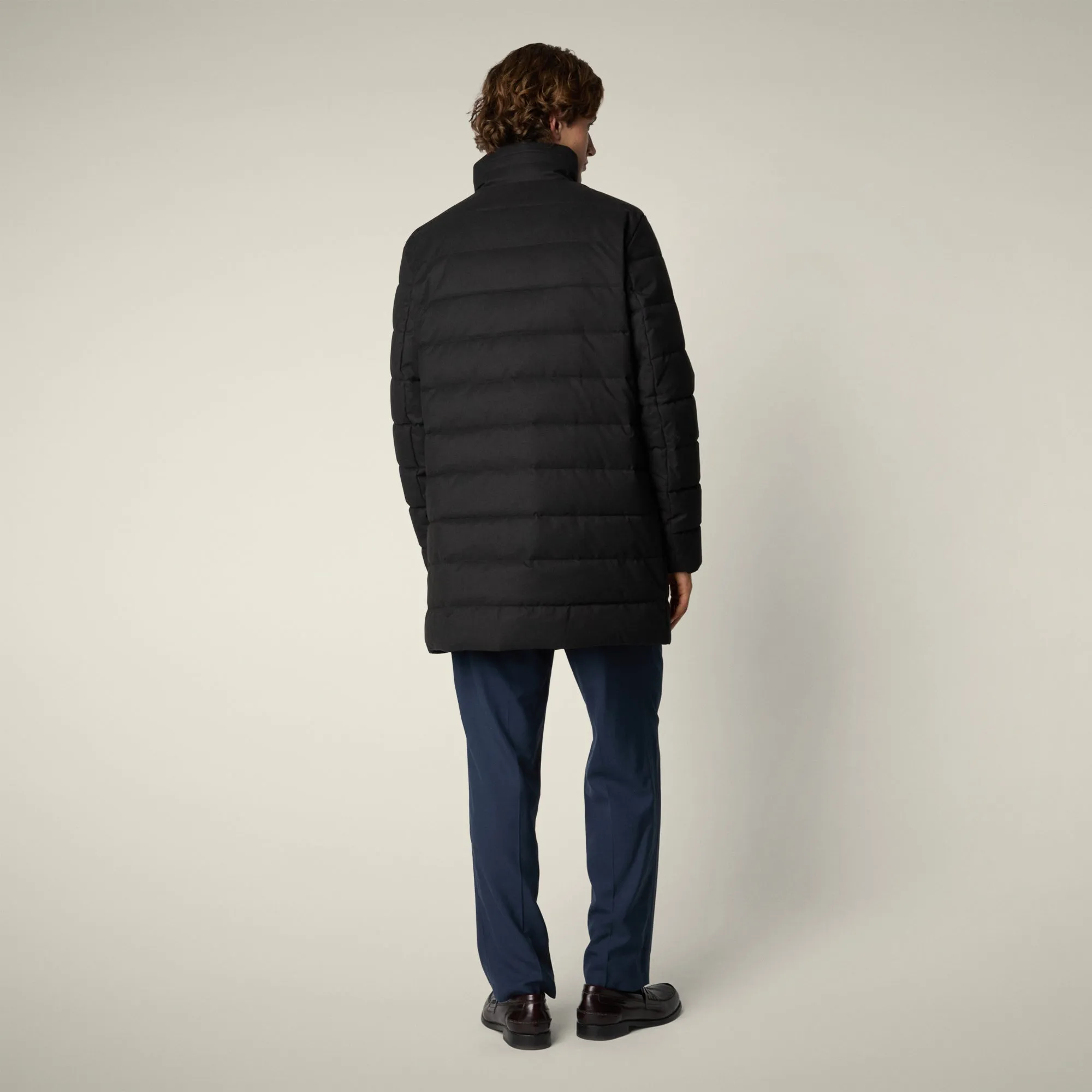 Men's animal free puffer gordon in black melange sold by Save The Duck product image thumbnail 3
