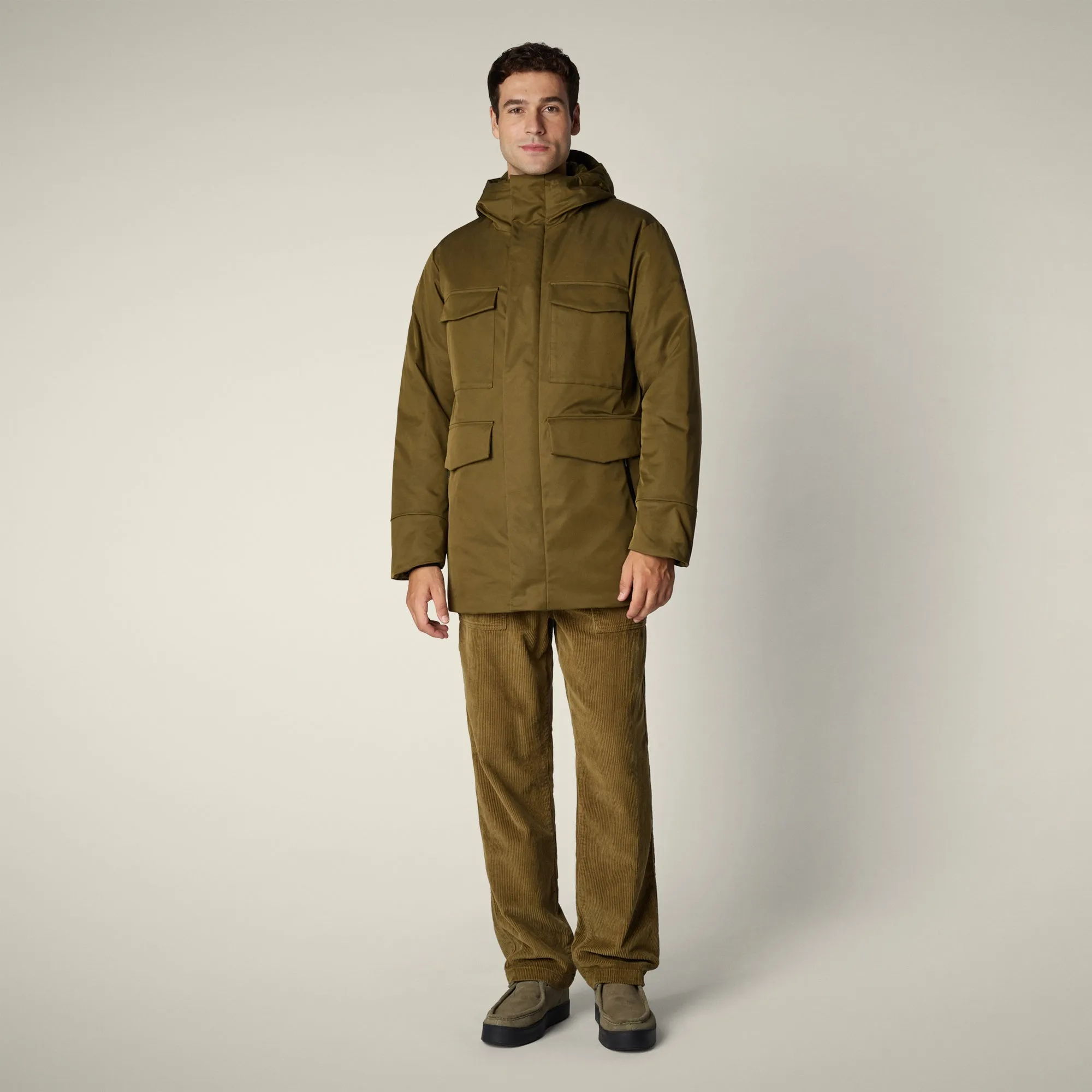 Men's Parka Nicolas in Bark Green sold by Save The Duck product image thumbnail 2