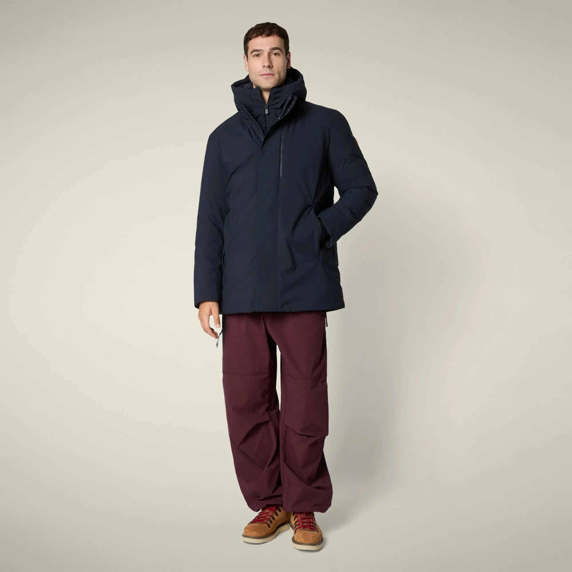 Men's Coat Sesle in Blue Black sold by Save The Duck product image thumbnail 2