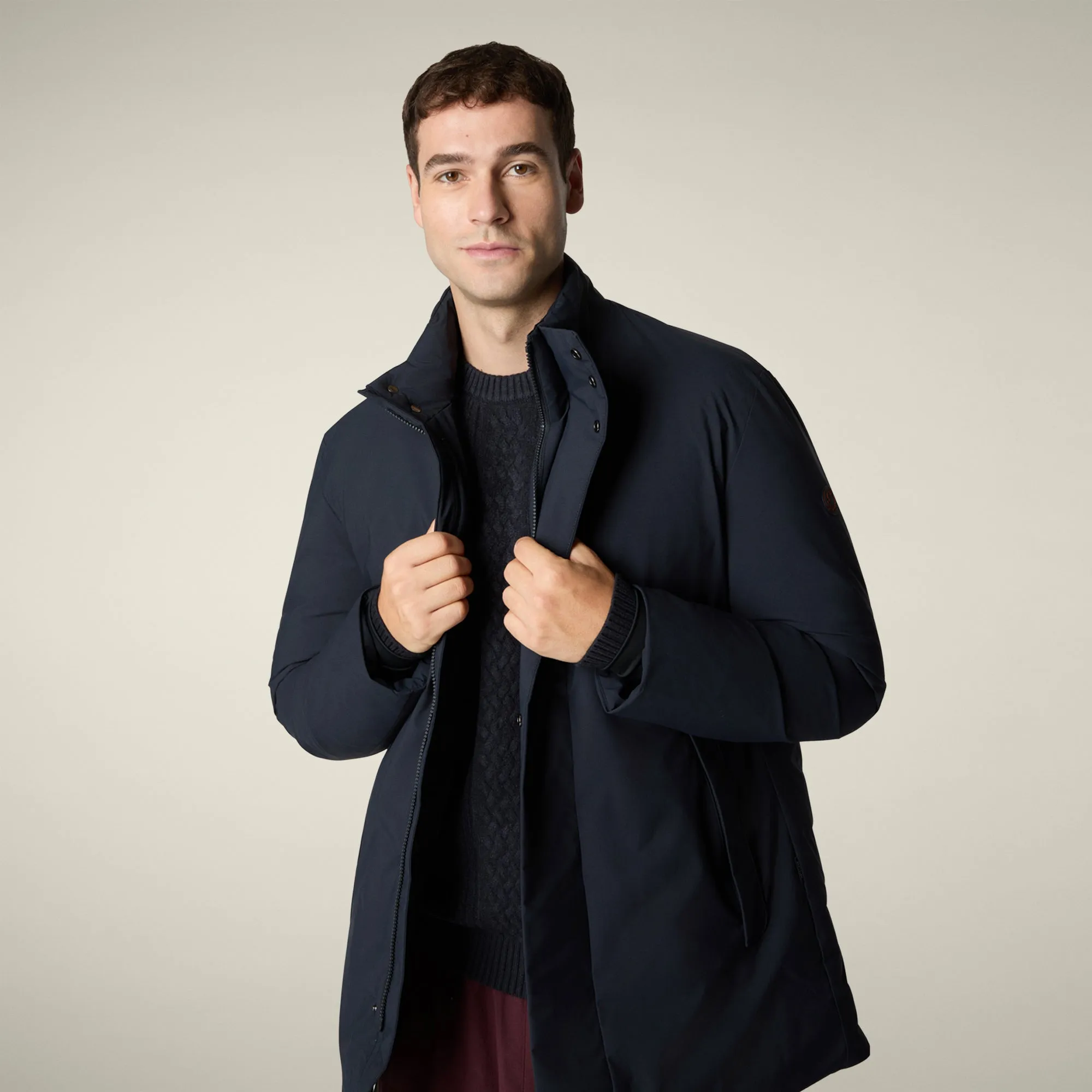 Men's Coat Sesle in Blue Black sold by Save The Duck product image thumbnail 4