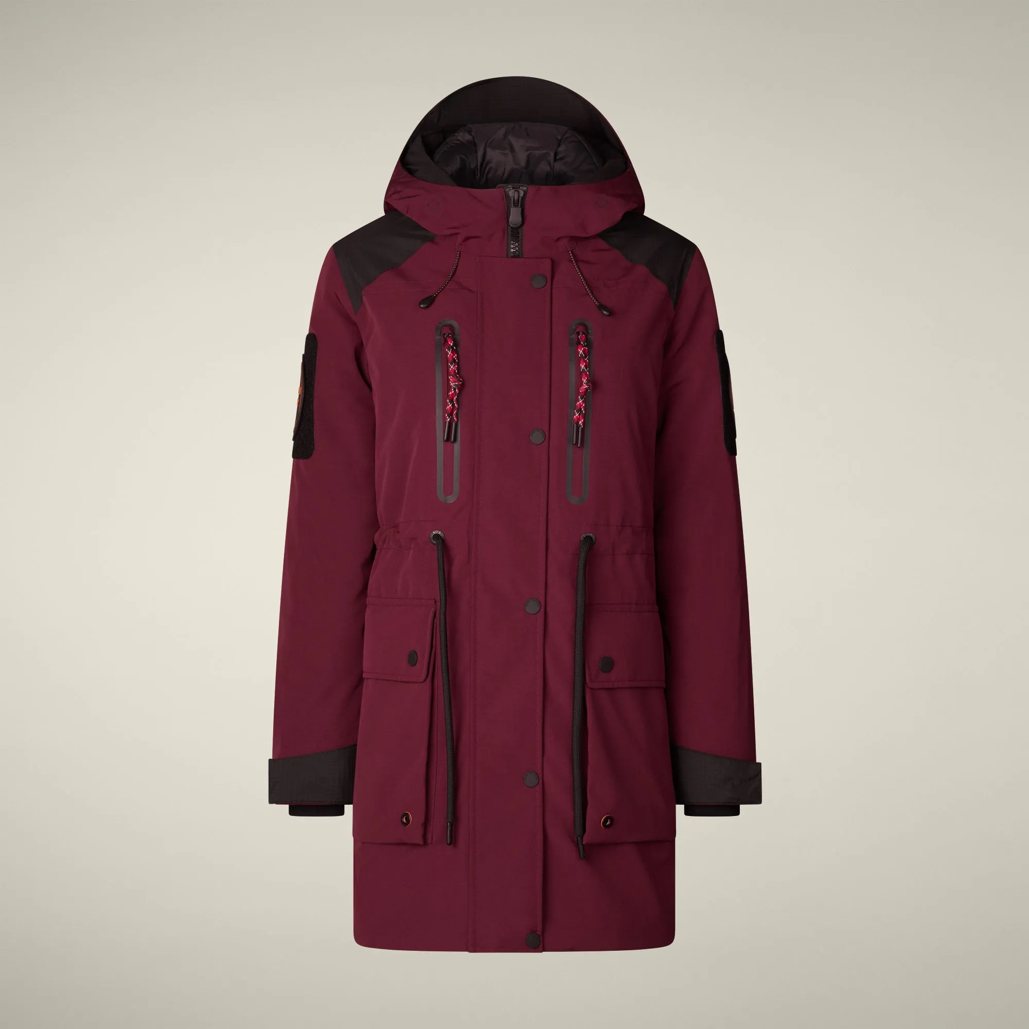Women's Winter Parka Kamet in Wine Red sold by Save The Duck product image thumbnail 5