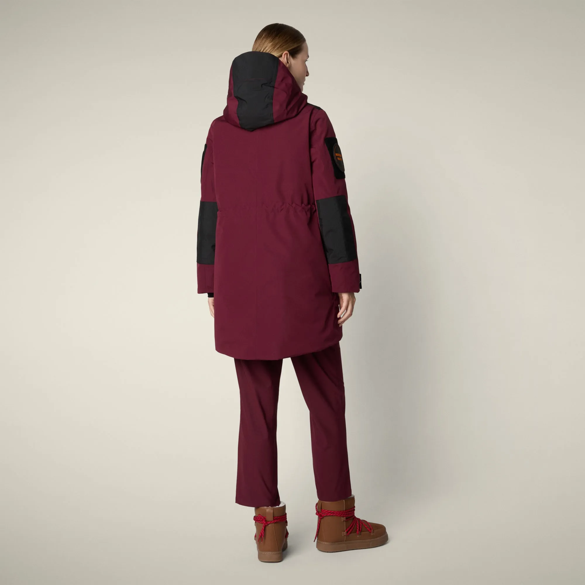 Women's Winter Parka Kamet in Wine Red sold by Save The Duck product image thumbnail 3