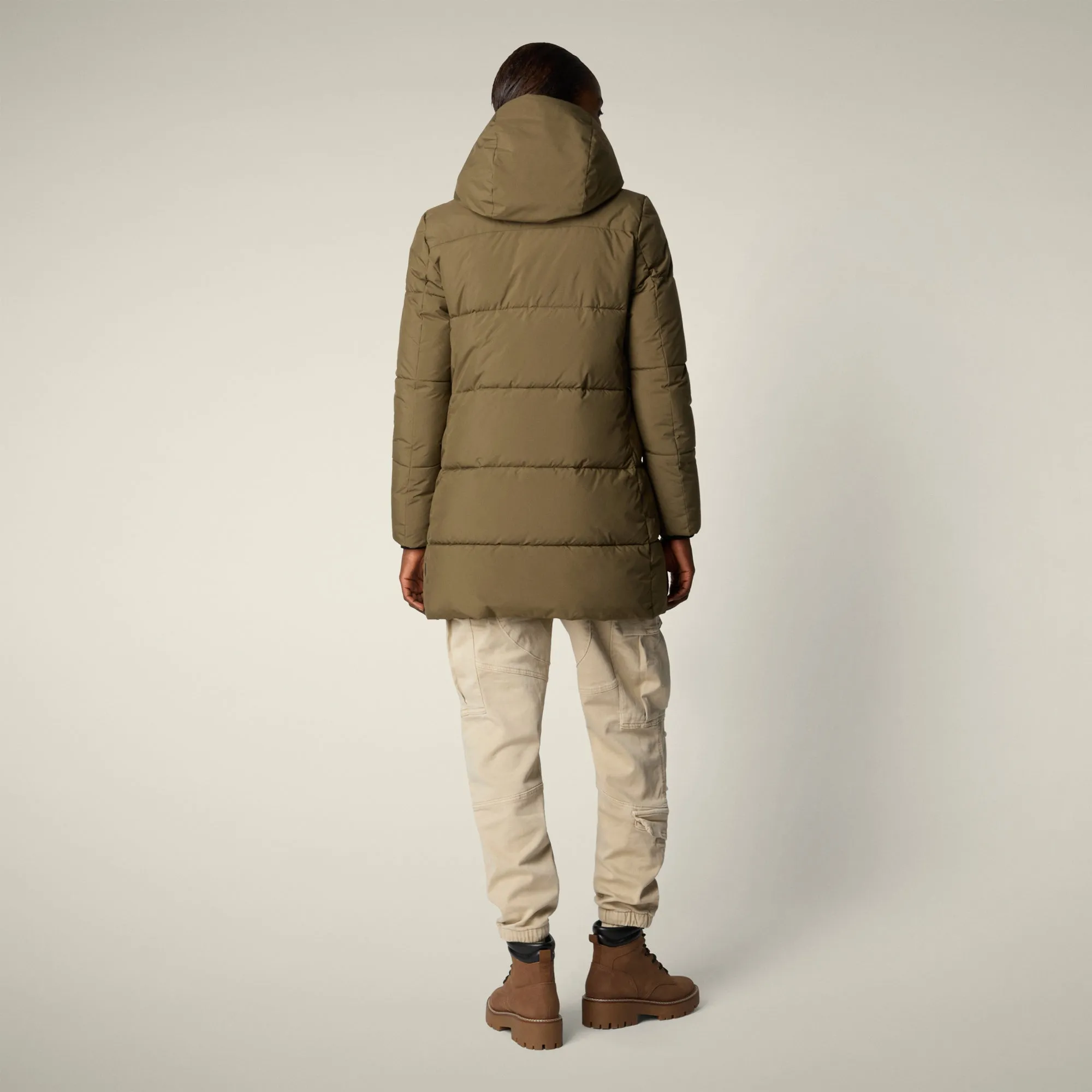 Women's Parka Bethany in Bark Green sold by Save The Duck product image thumbnail 3