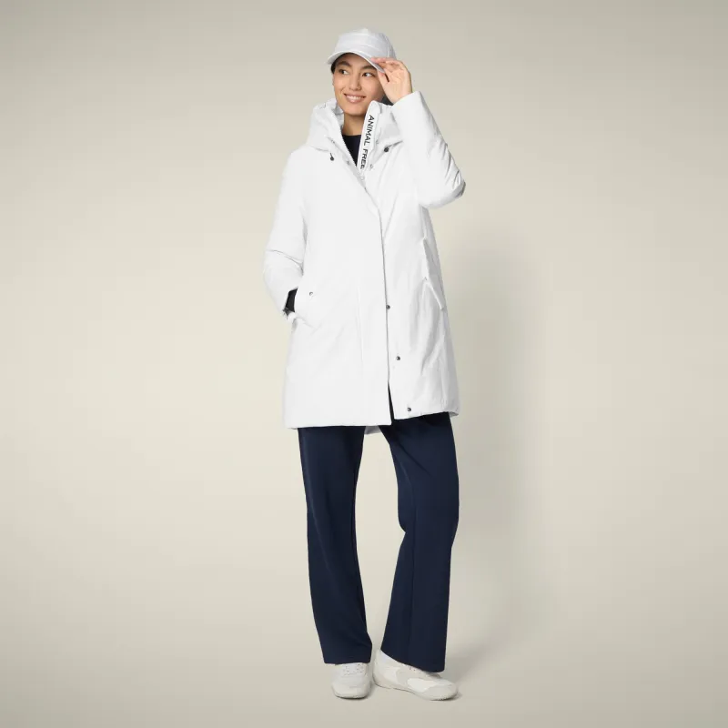 Women's Parka Nellie in White sold by Save The Duck