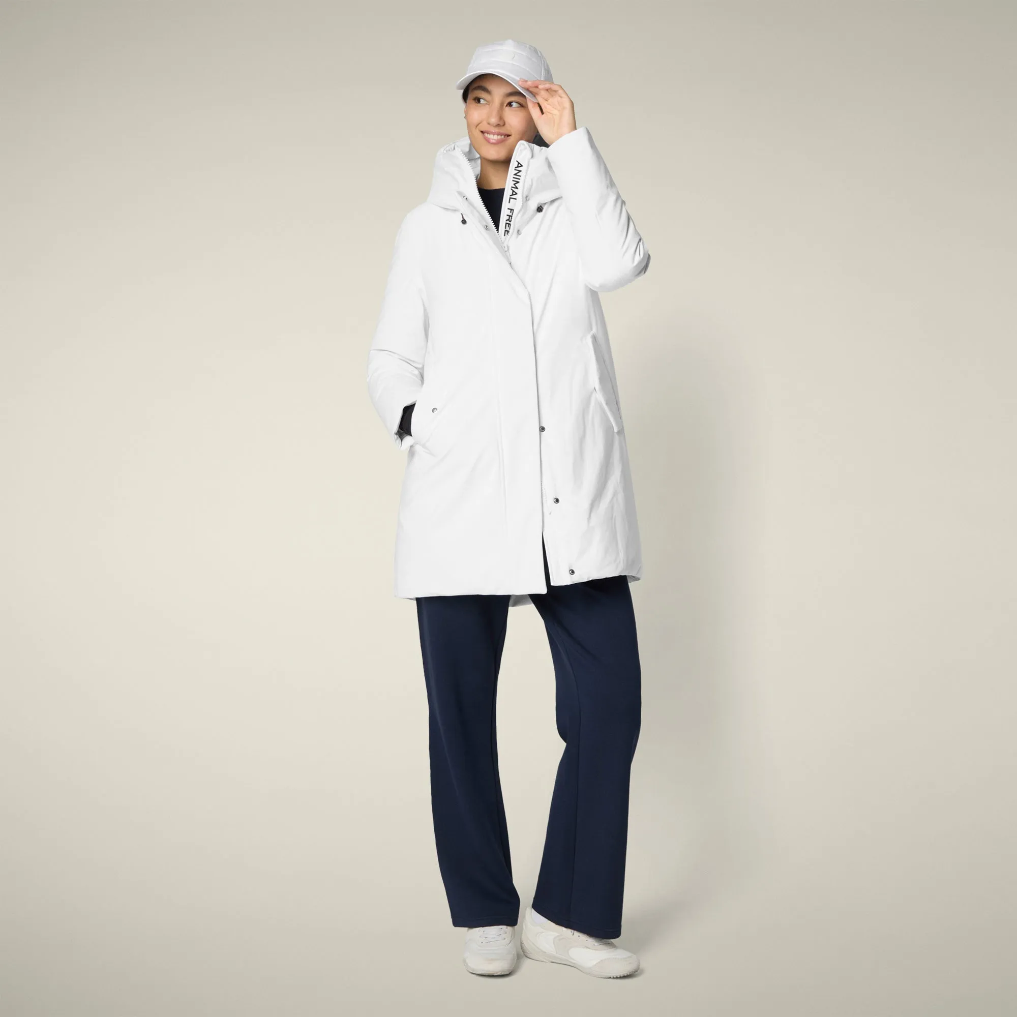 Women's Parka Nellie in White sold by Save The Duck