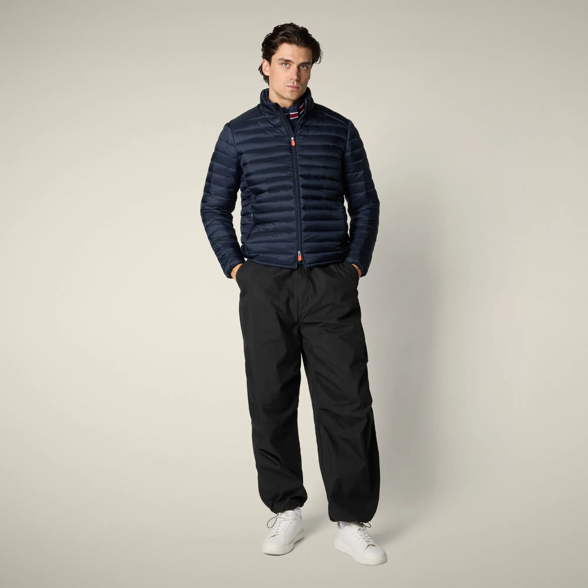 Men's animal free puffer jacket Cyrion in navy blue sold by Save The Duck product image thumbnail 2