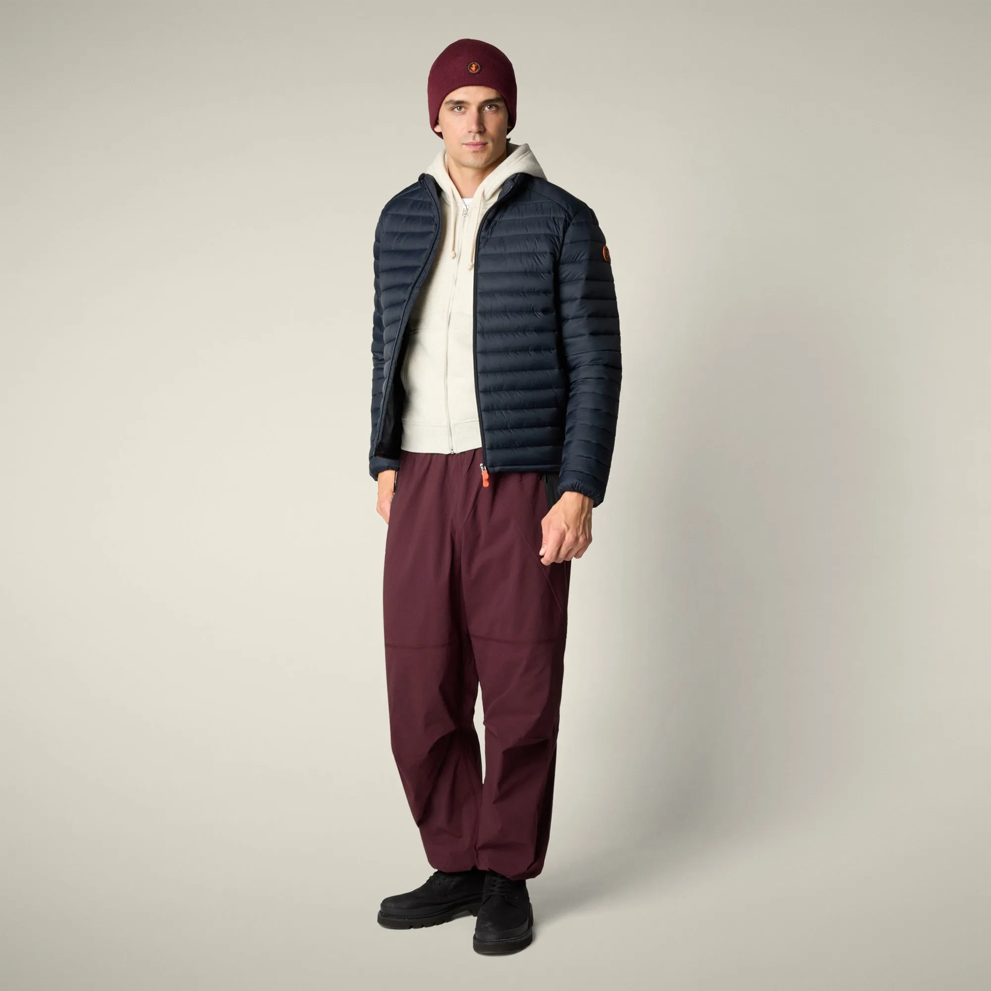 Men's Animal free puffer Jacket Alexander in Blue Black sold by Save The Duck