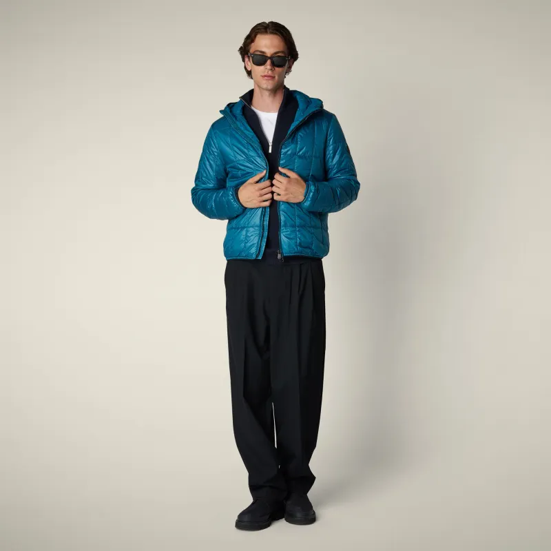 Men's Animal free puffer Jacket floyd in horizon blue sold by Save The Duck