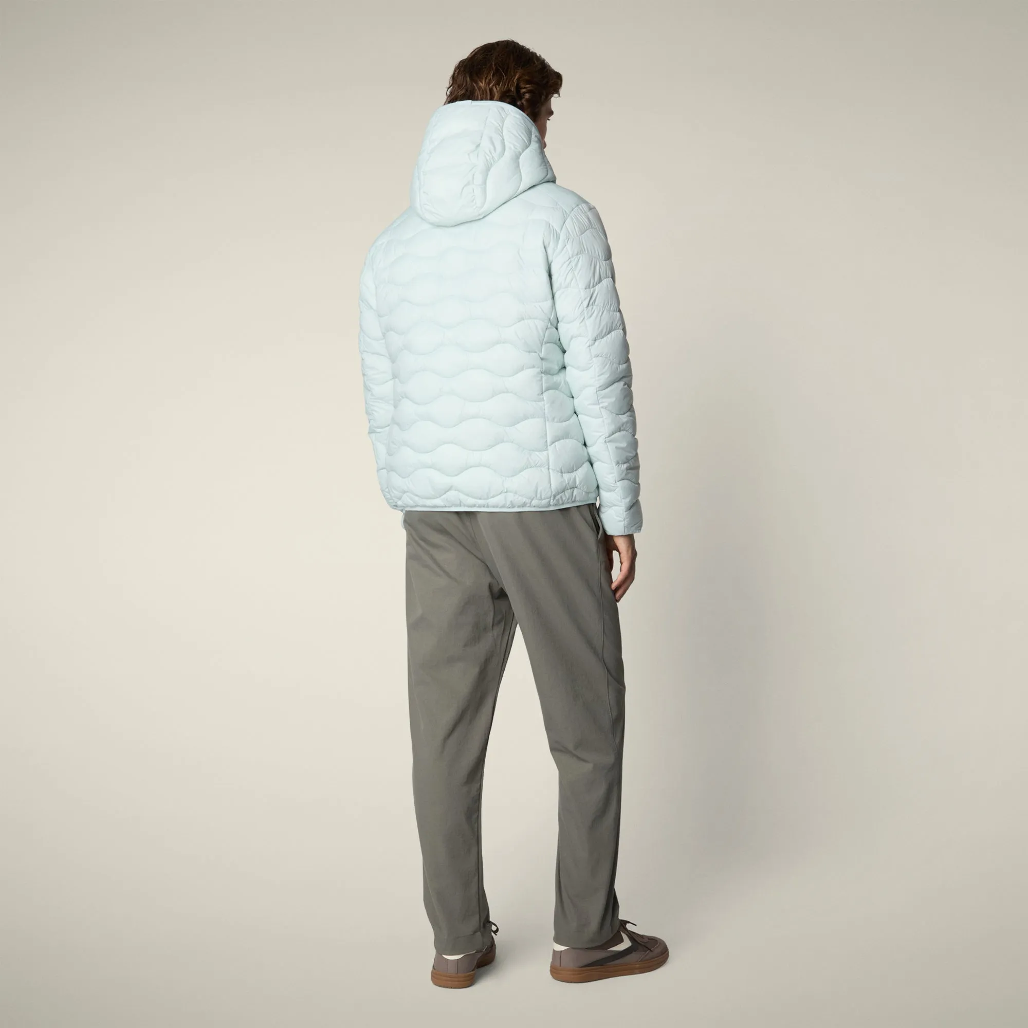 Men's animal free puffer jacket Reef in glacier blue sold by Save The Duck product image thumbnail 3