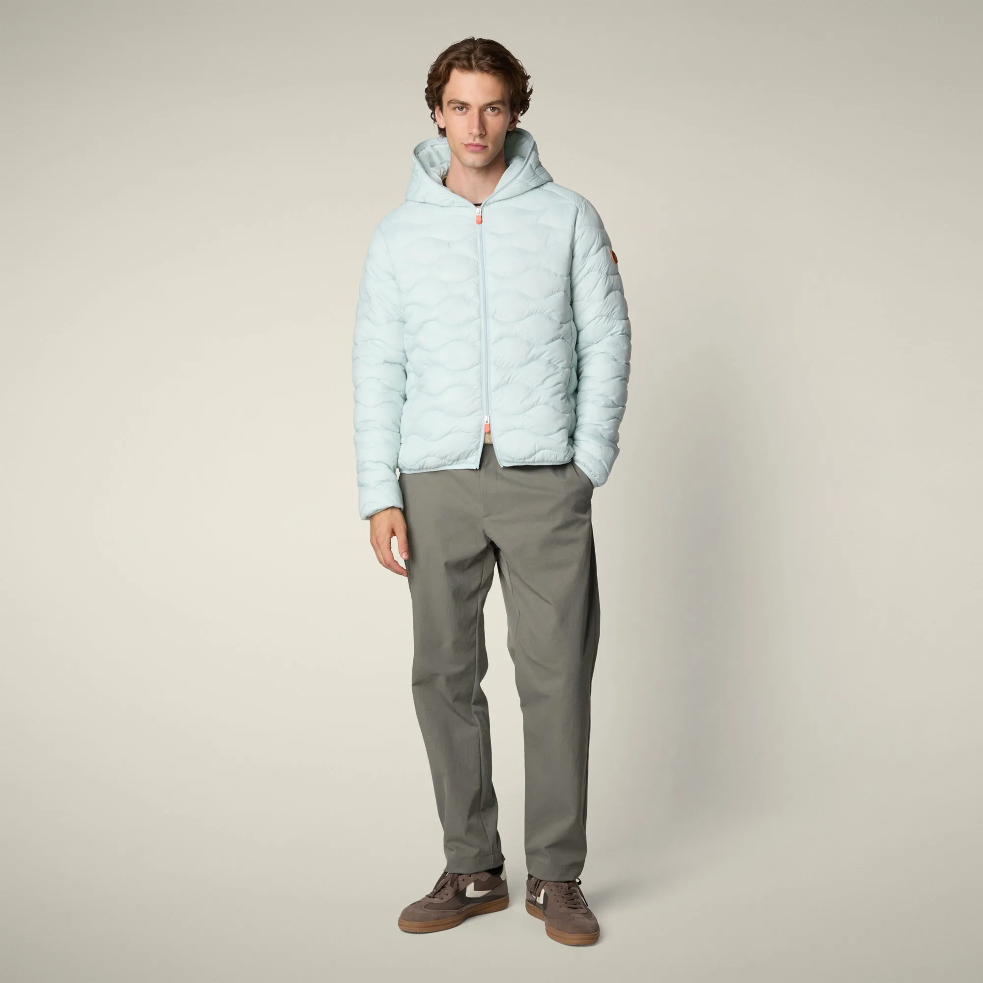 Men's animal free puffer jacket Reef in glacier blue sold by Save The Duck product image thumbnail 2