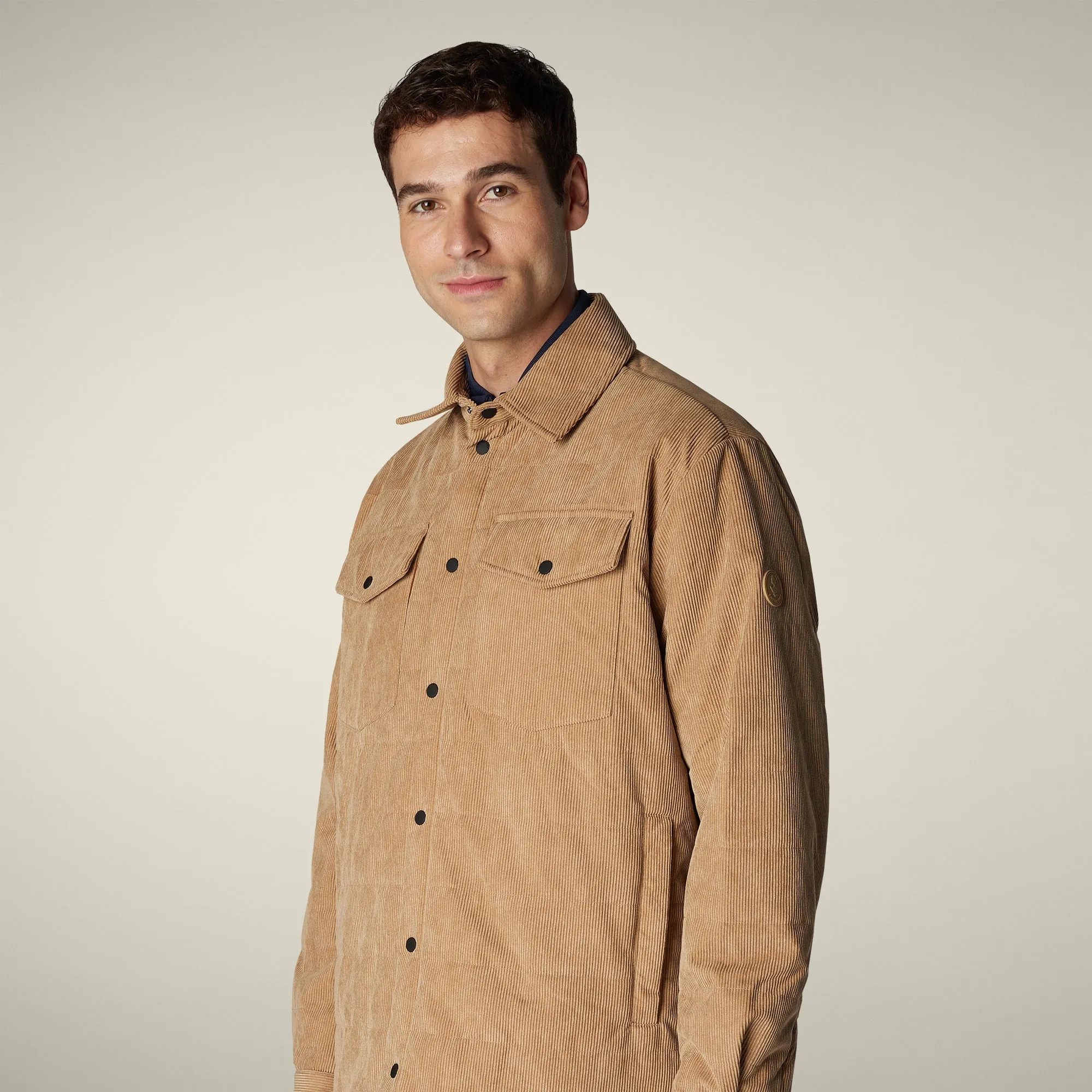 Men's animal free puffer jacket magnus in biscuit beige sold by Save The Duck product image thumbnail 4