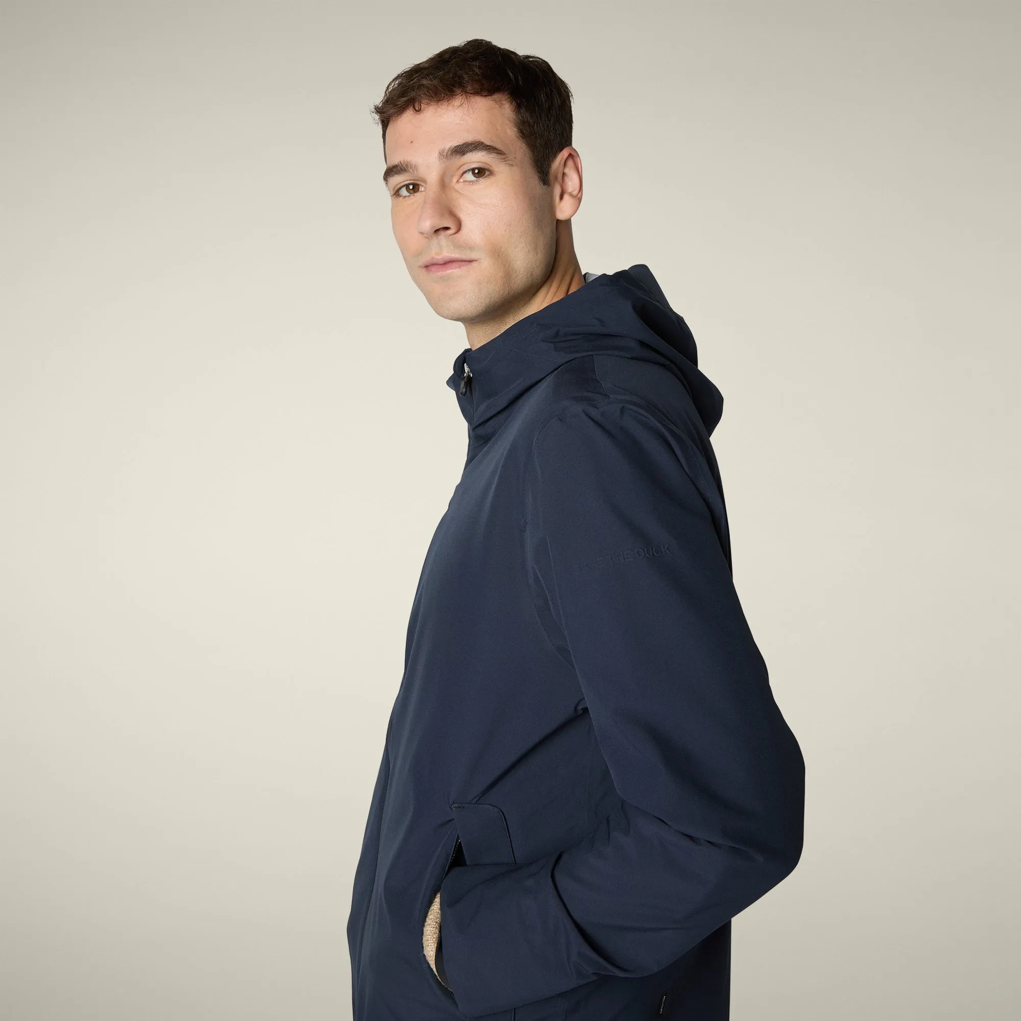 Men's Rain Jacket Jari in Blue Black sold by Save The Duck product image thumbnail 4